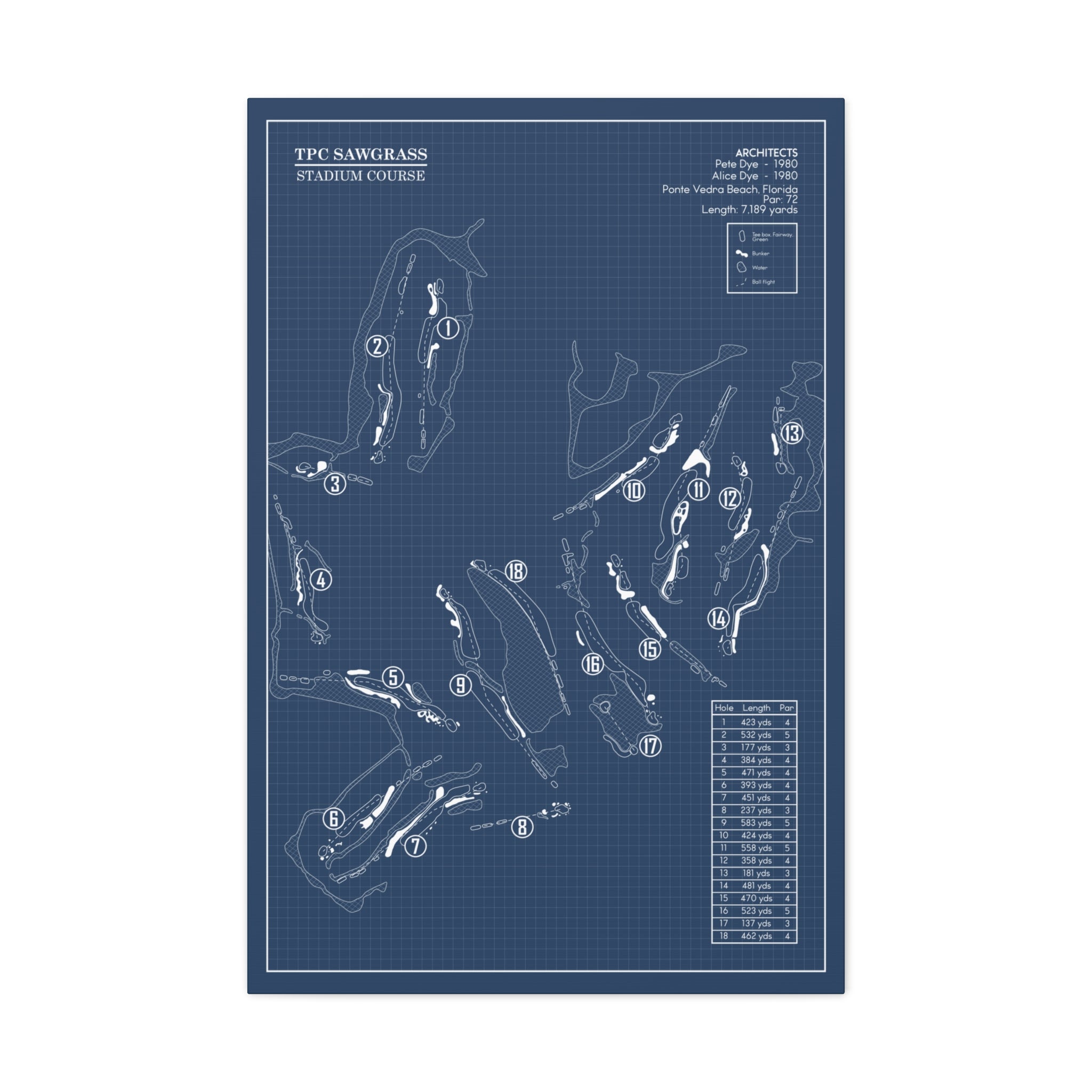 Tpc Sawgrass Stadium Course Canvas Golfblueprints