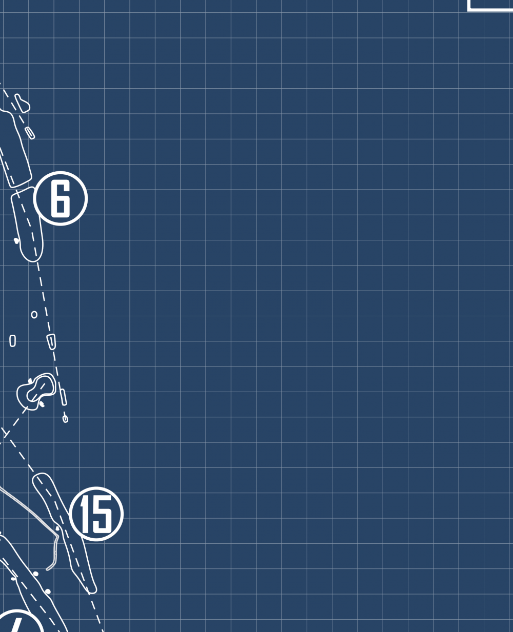 Aberdovey Golf Club Blueprint (Print)