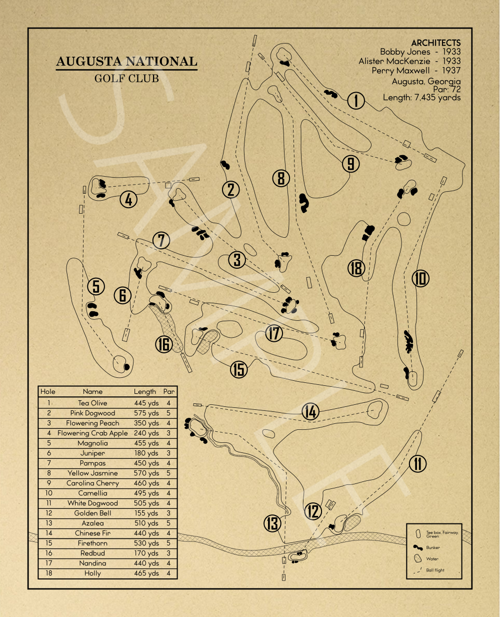 Augusta Outline (Print)