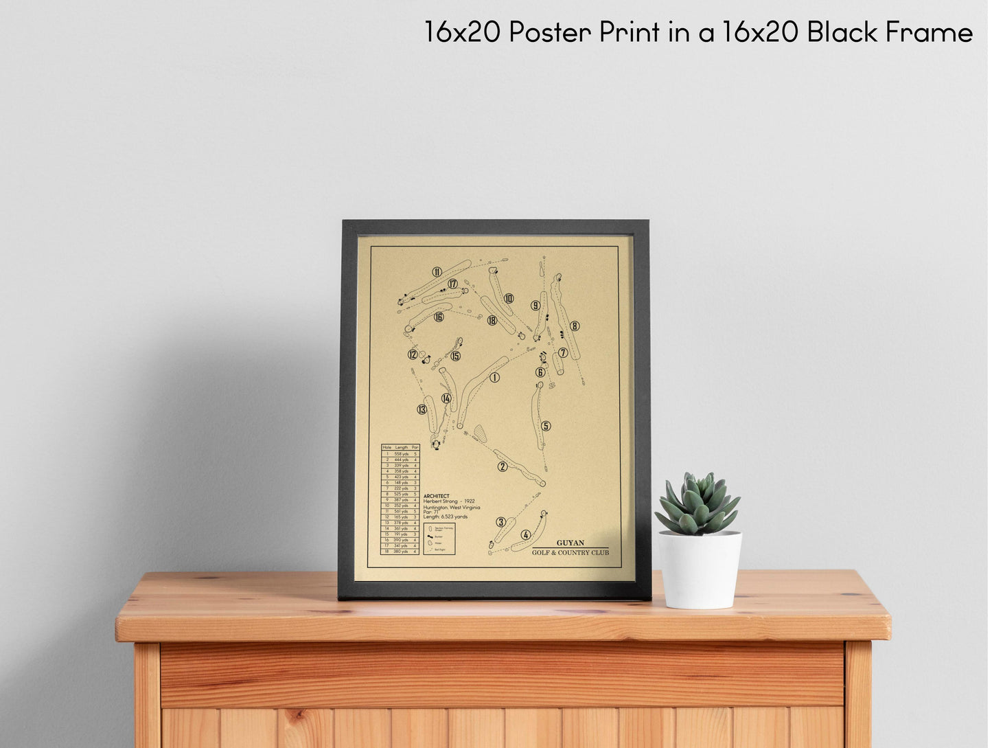 Guyan Golf & Country Club Outline (Print)
