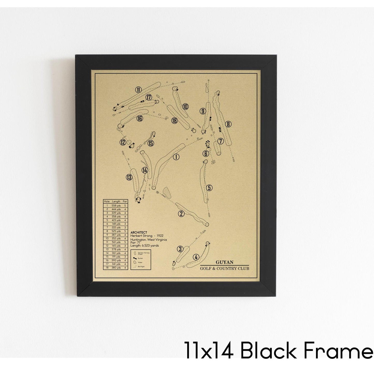 Guyan Golf & Country Club Outline (Print)