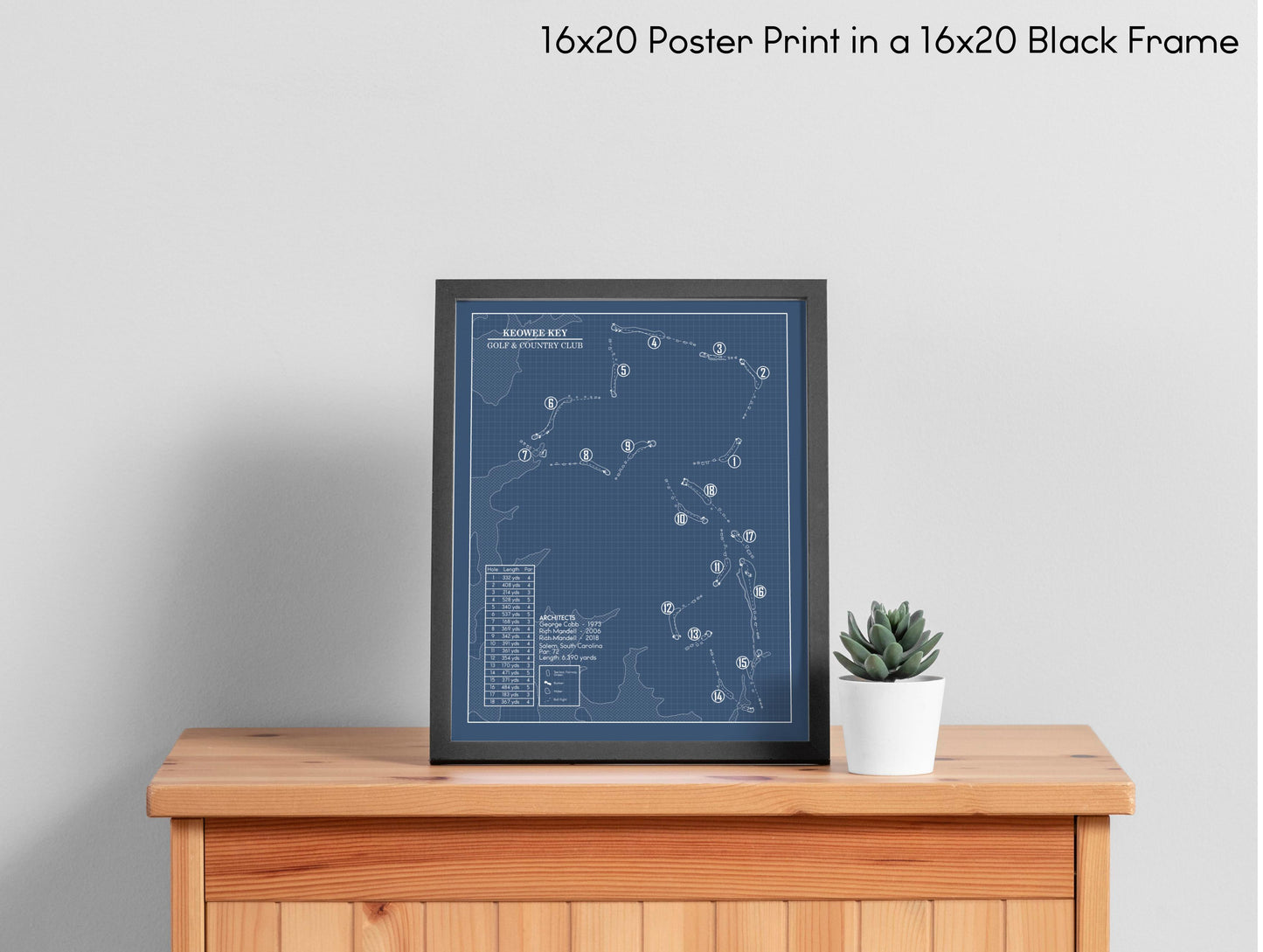 Keowee Key Golf & Country Club Blueprint (Print)