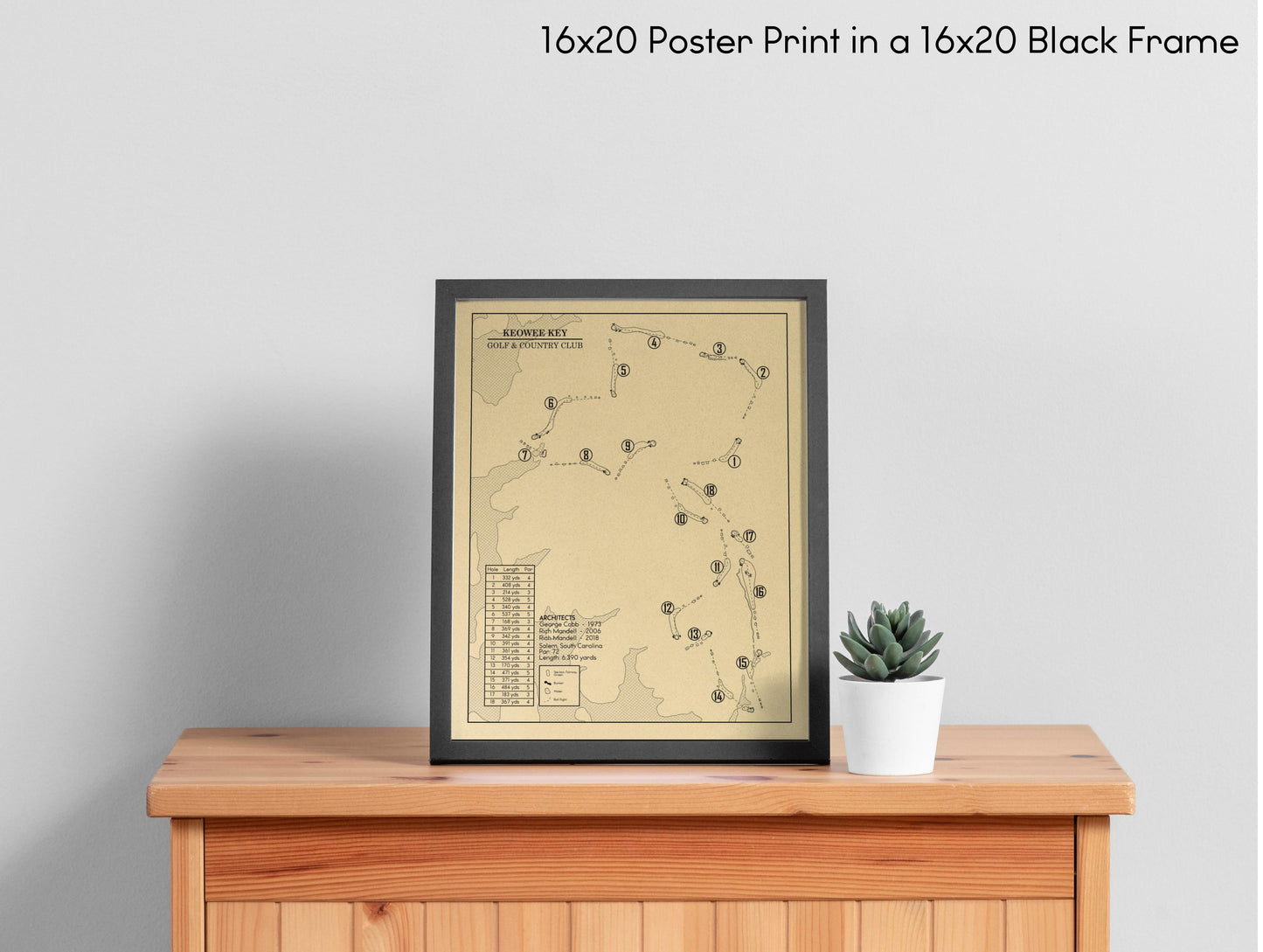 Keowee Key Golf & Country Club Outline (Print)