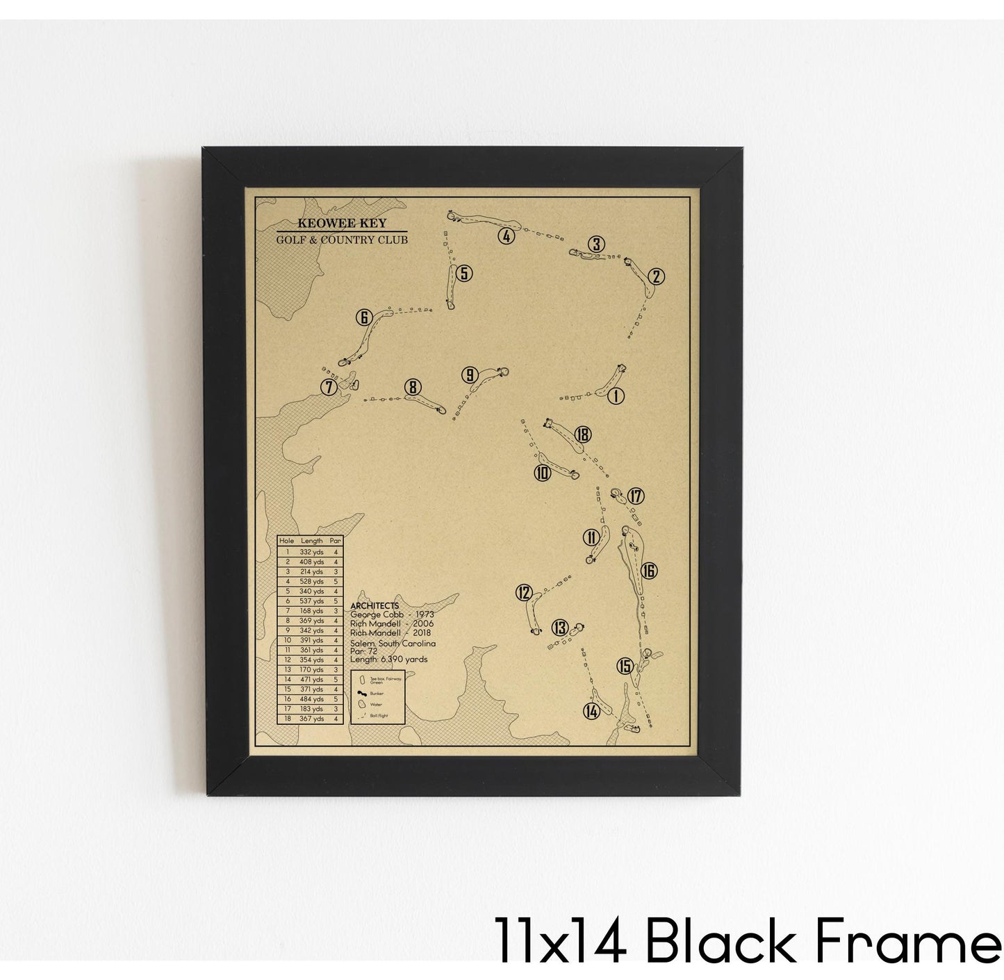 Keowee Key Golf & Country Club Outline (Print)