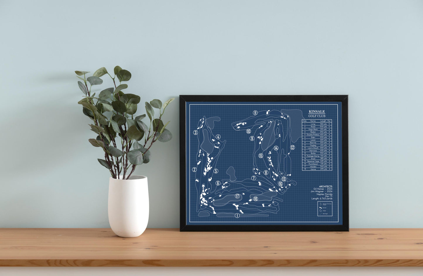 Kinsale Golf Club Blueprint (Print)