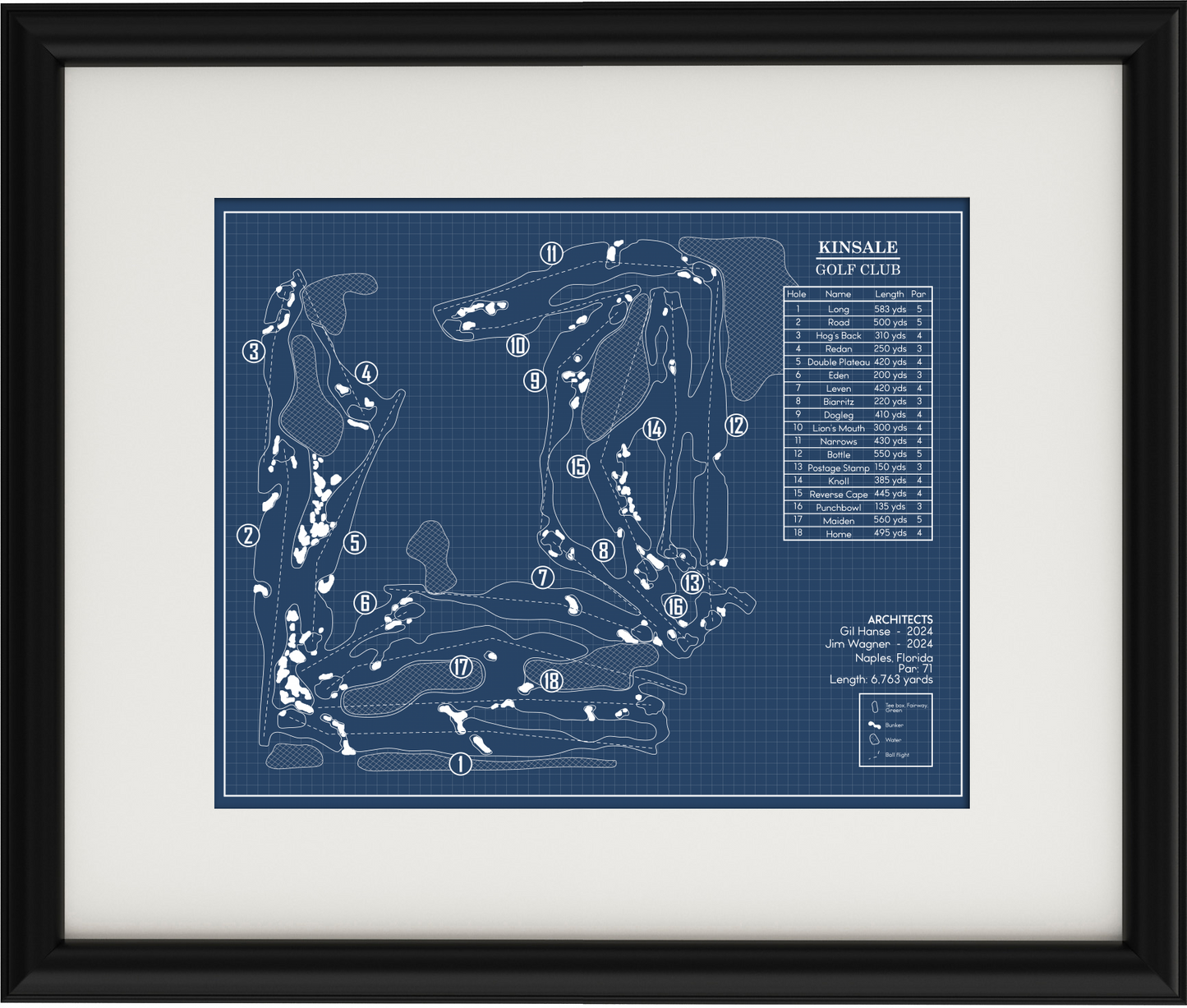 Kinsale Golf Club Blueprint (Print)