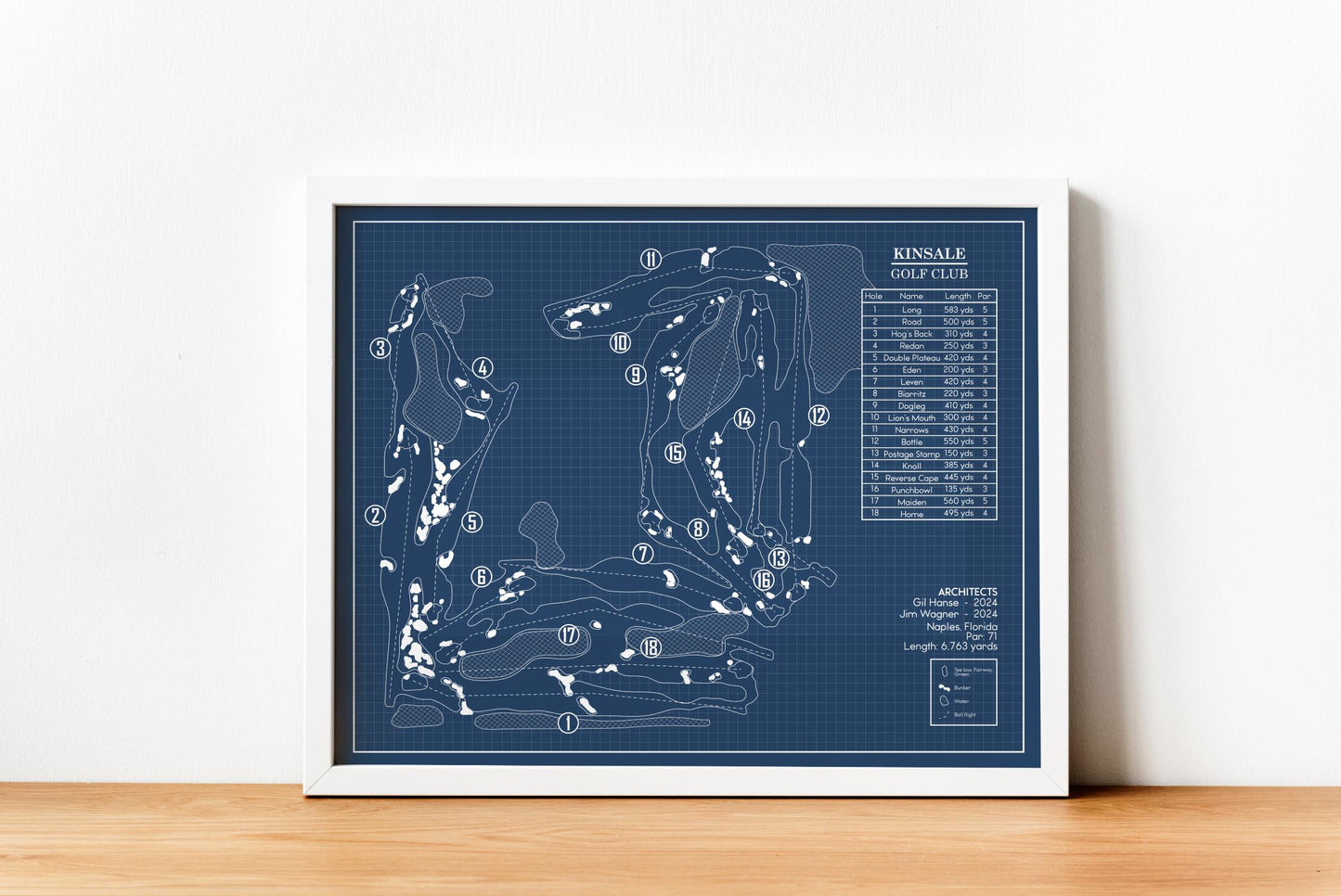 Kinsale Golf Club Blueprint (Print)