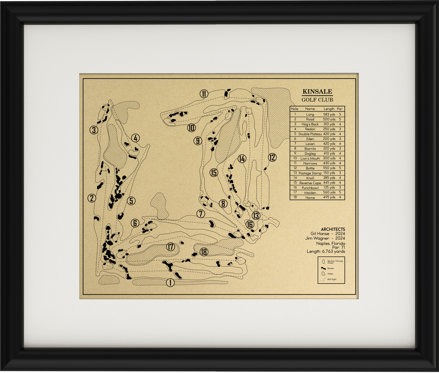 Kinsale Golf Club Outline (Print)