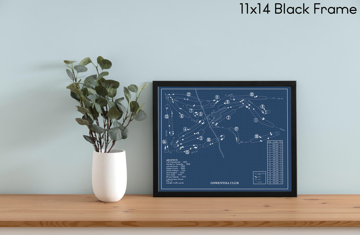 Onwentsia Club Blueprint (Print)