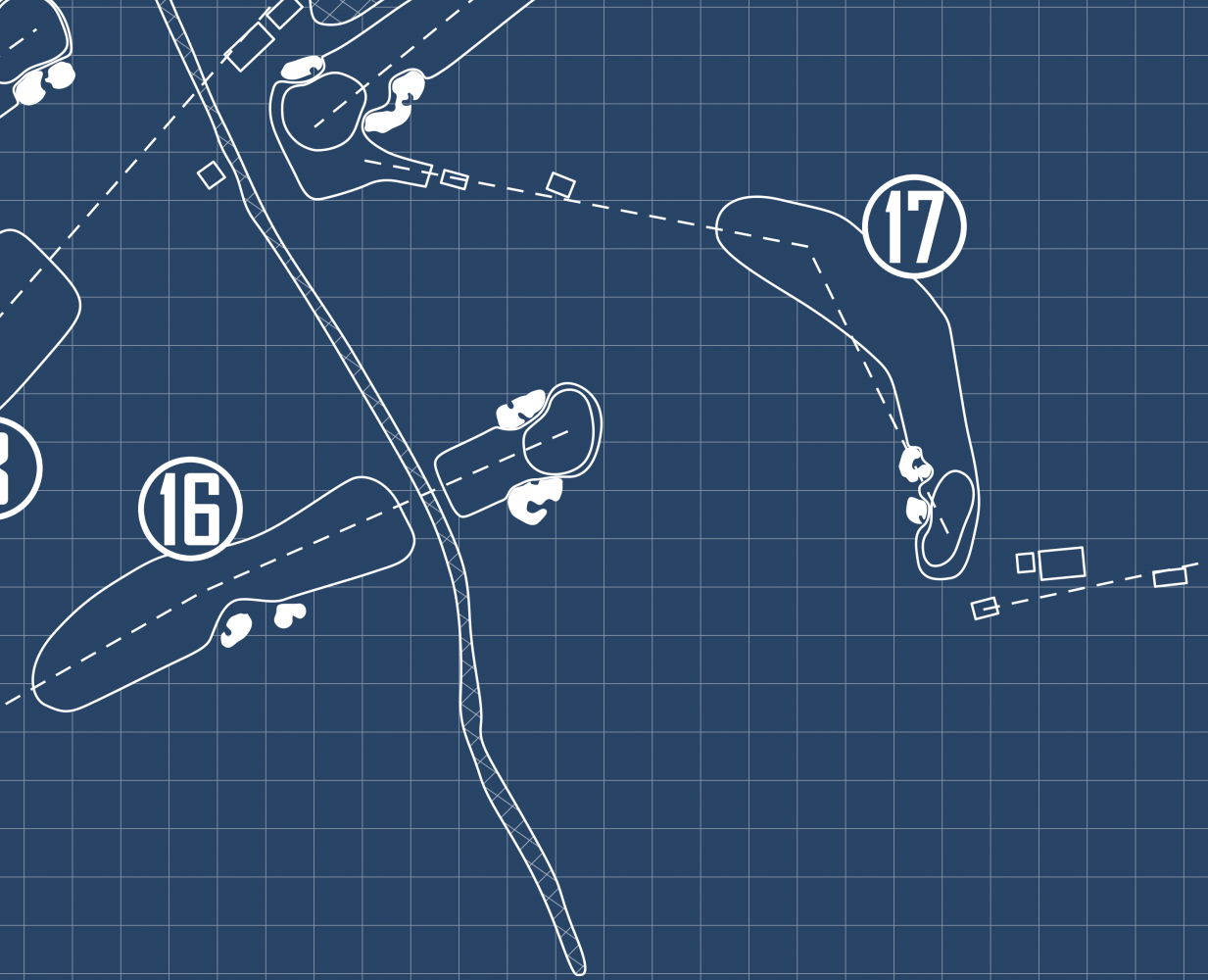 Onwentsia Club Blueprint (Print)