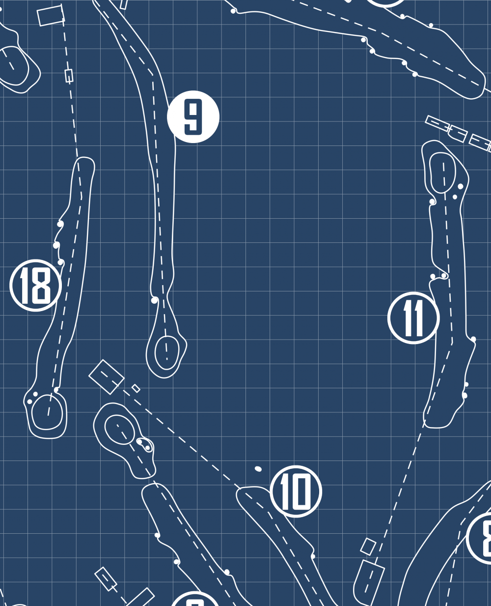 Portmarnock Golf Club Blueprint (Print)
