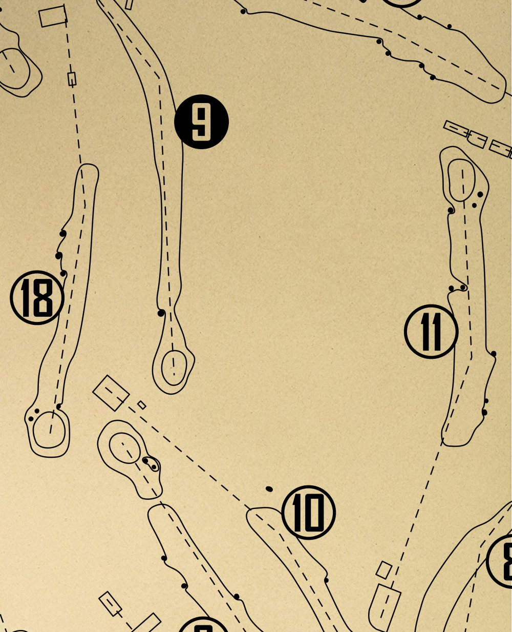 Portmarnock Golf Club Outline (Print)