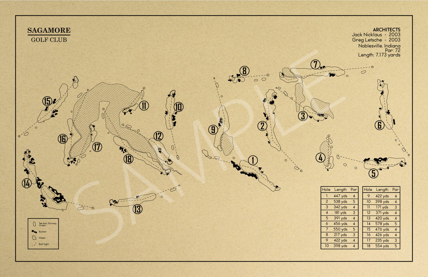 Sagamore Golf Club Outline (Print)