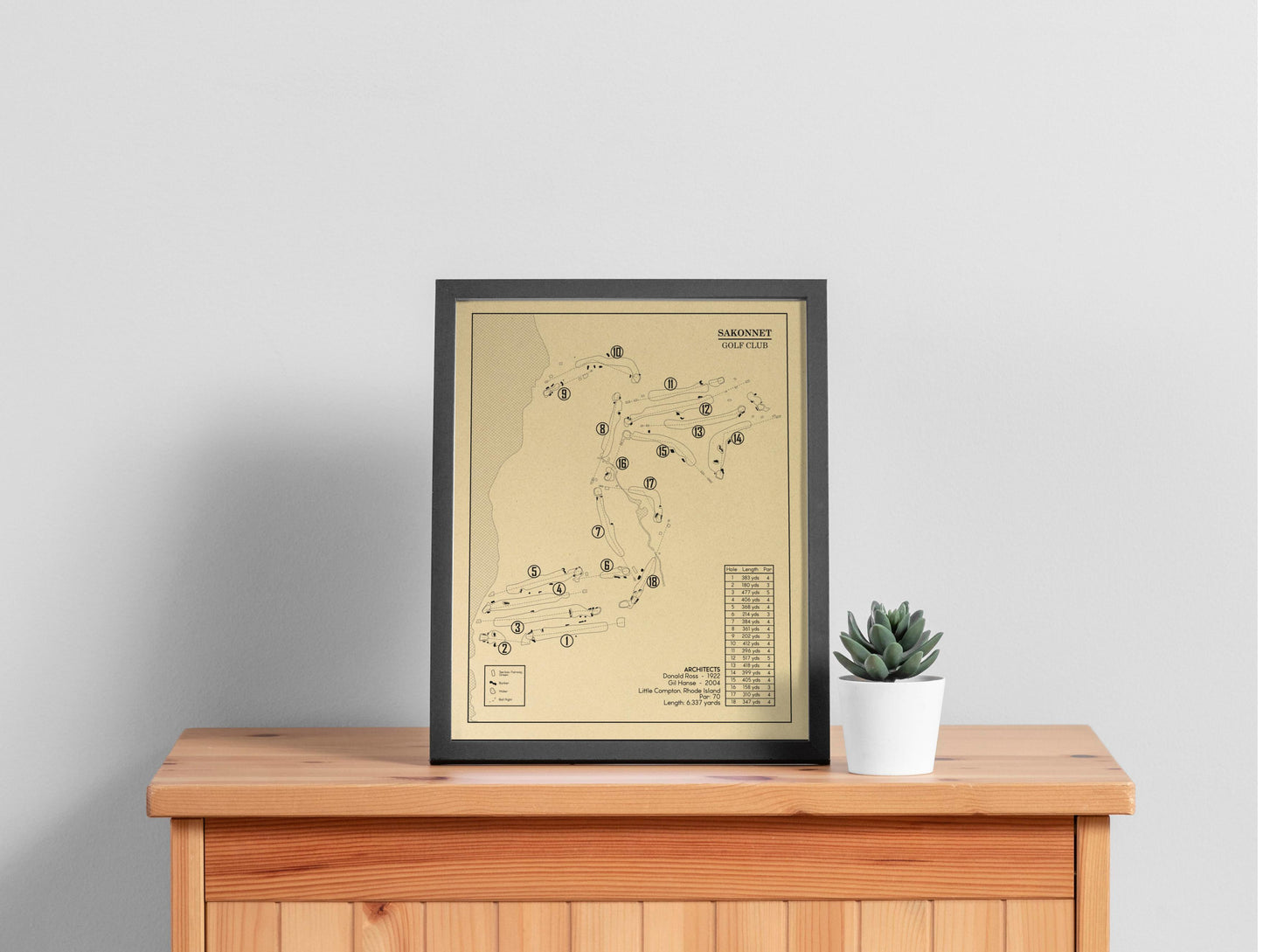 Sakannet Golf Club Outline (Print)
