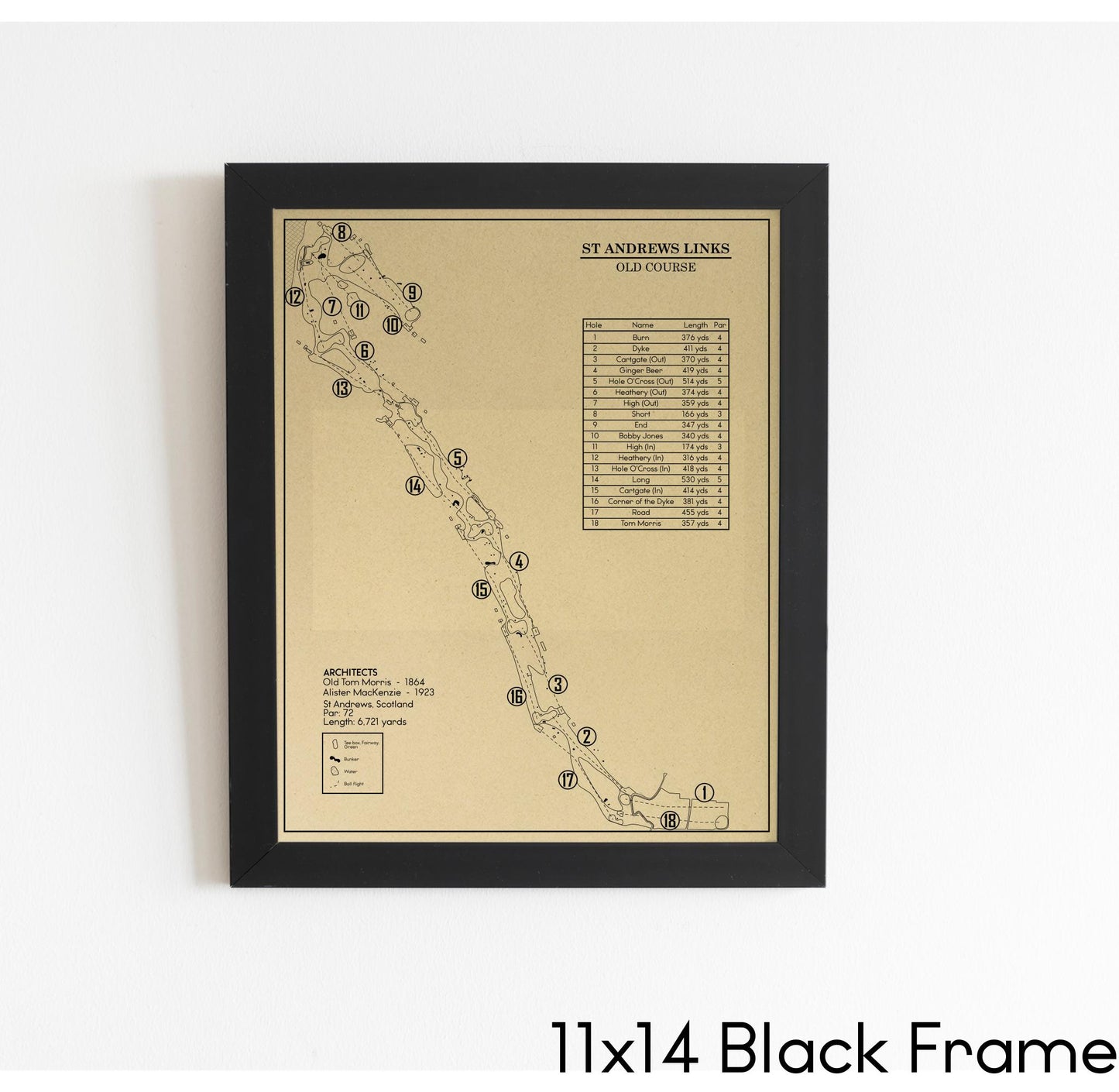 The Old Course at St Andrews Links Outline (Print)