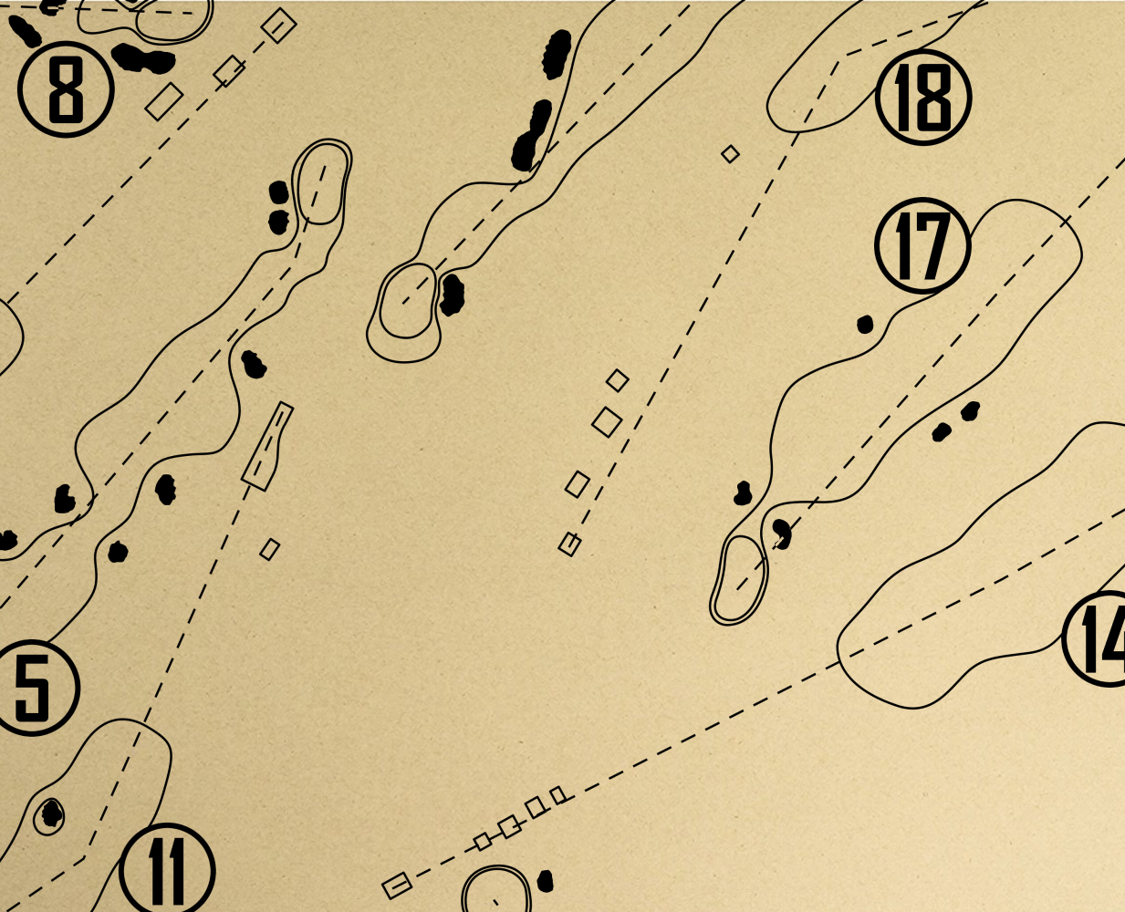 Tandridge Golf Club Outline (Print)