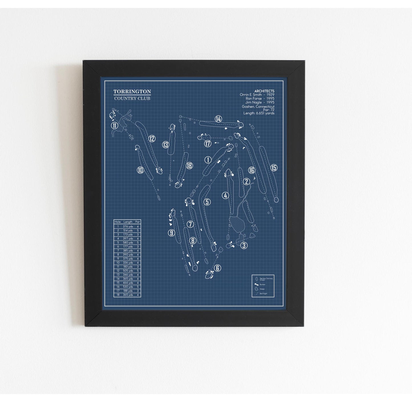 Torrington Country Club Blueprint (Print)