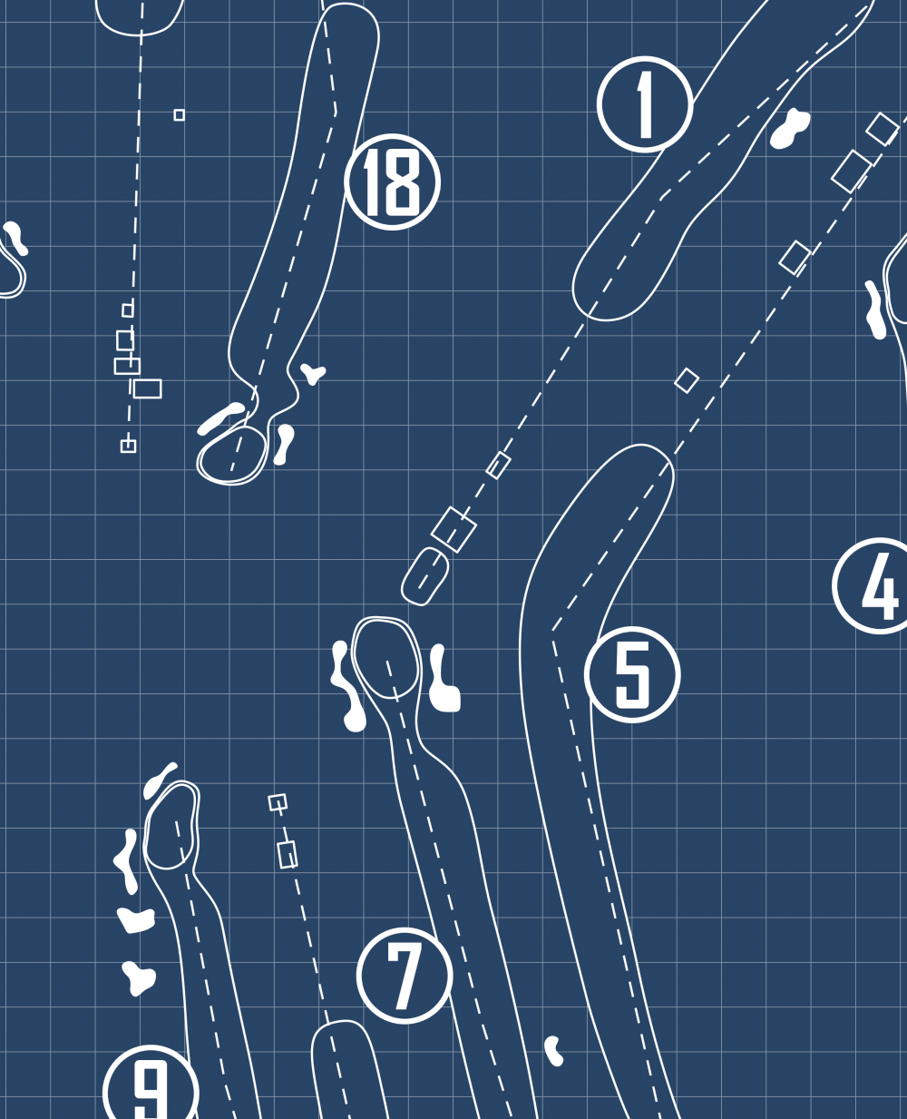 Torrington Country Club Blueprint (Print)