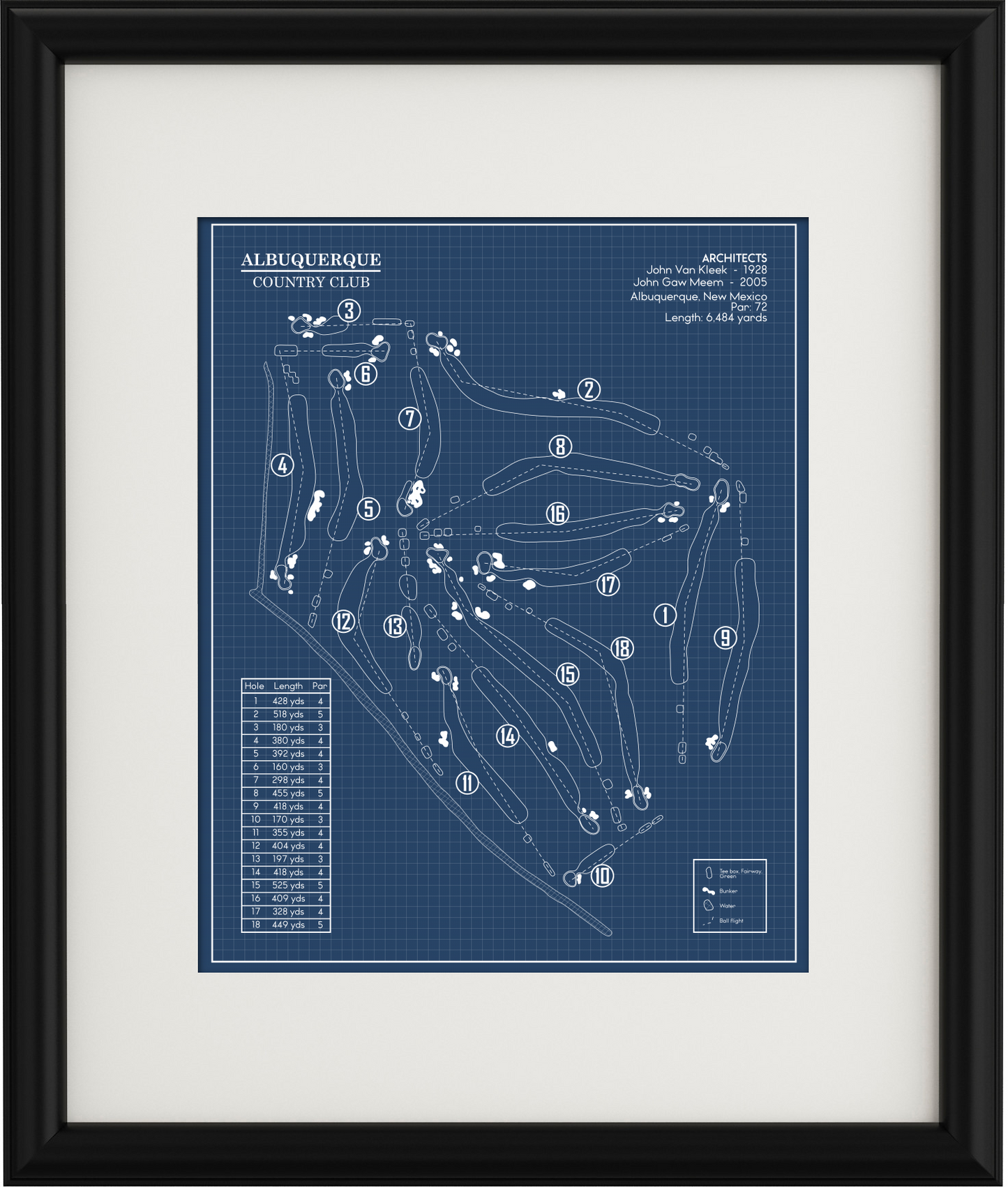 Albuquerque Country Club Blueprint (Print)