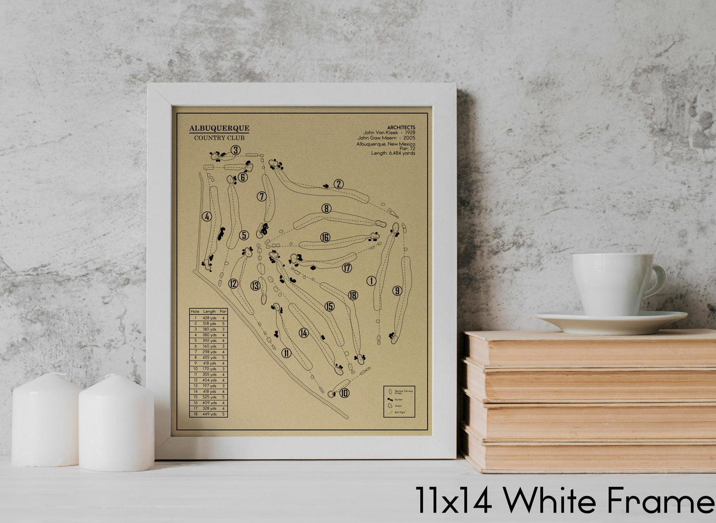 Albuquerque Country Club Outline (Print)