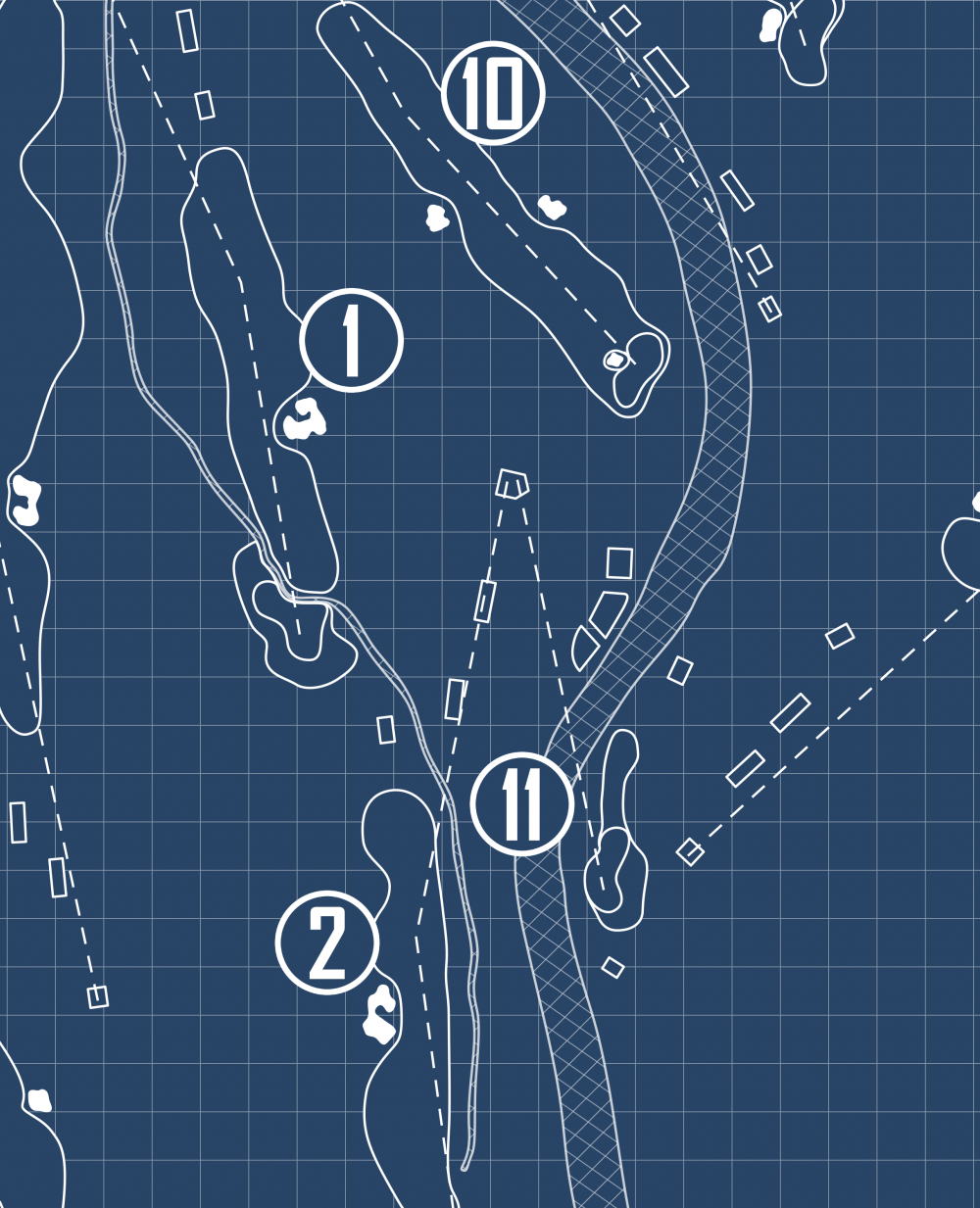 The Golf Course at Adare Manor Blueprint (Print)