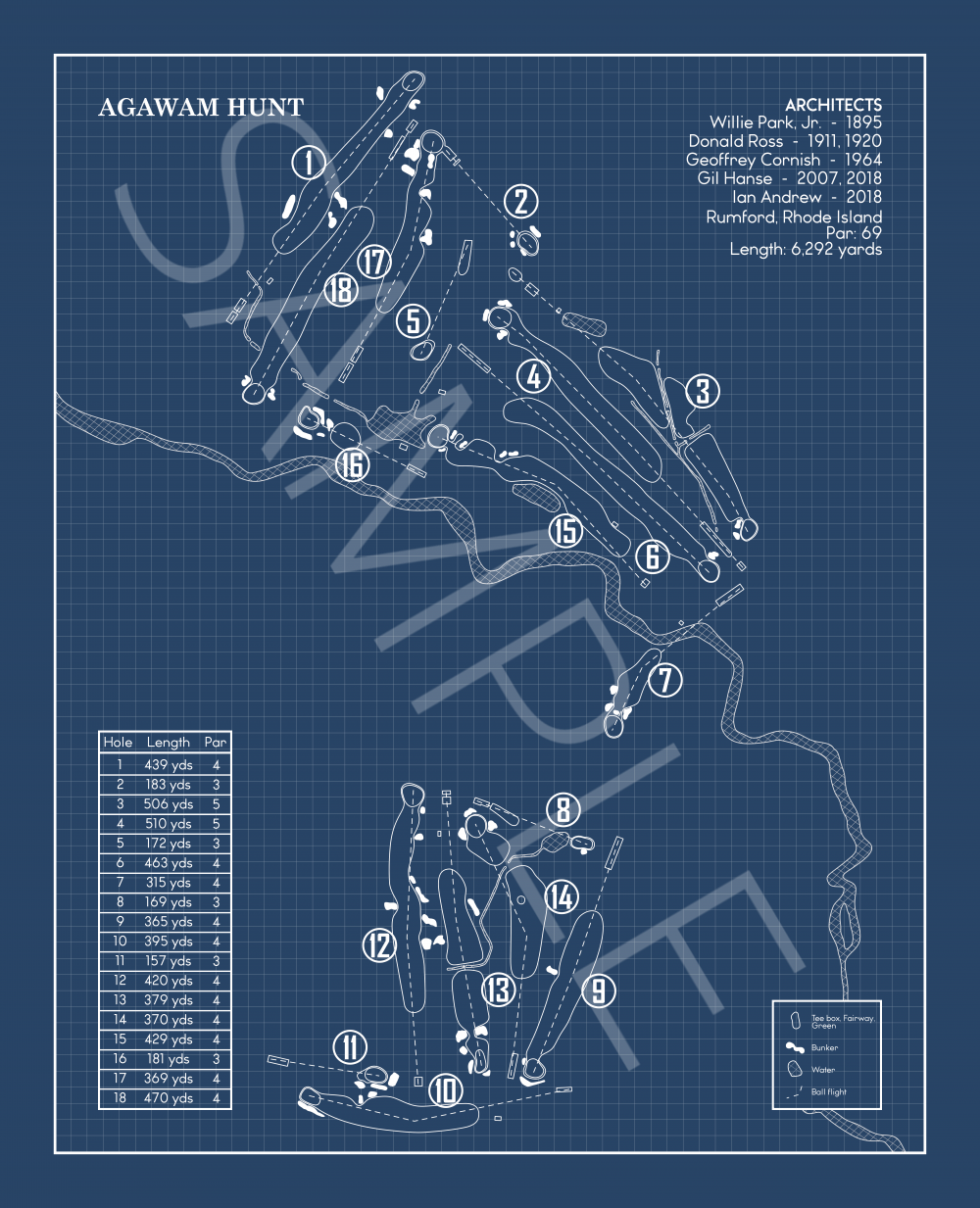 Agawam Hunt Blueprint (Print)