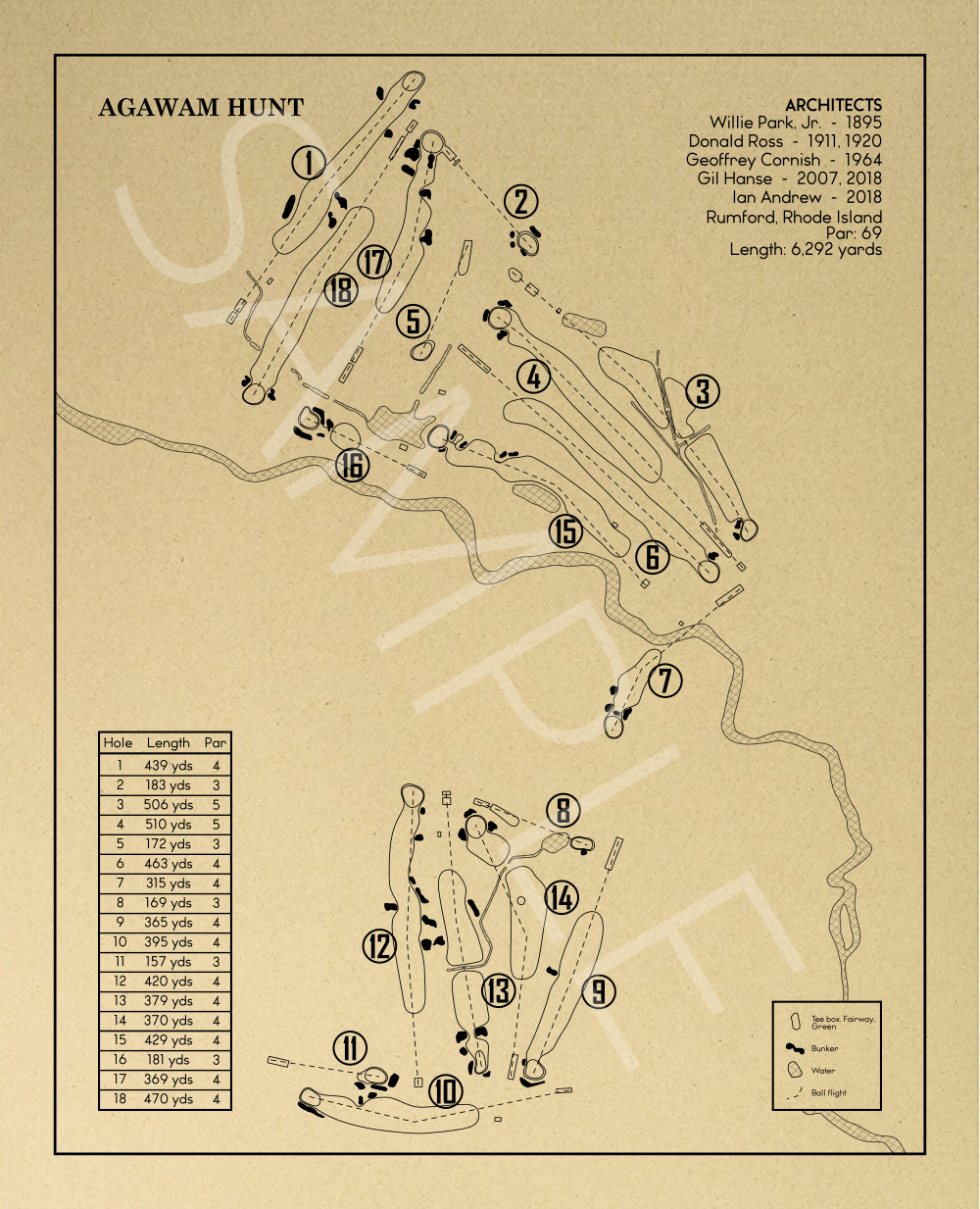 Agawam Hunt Outline (Print)