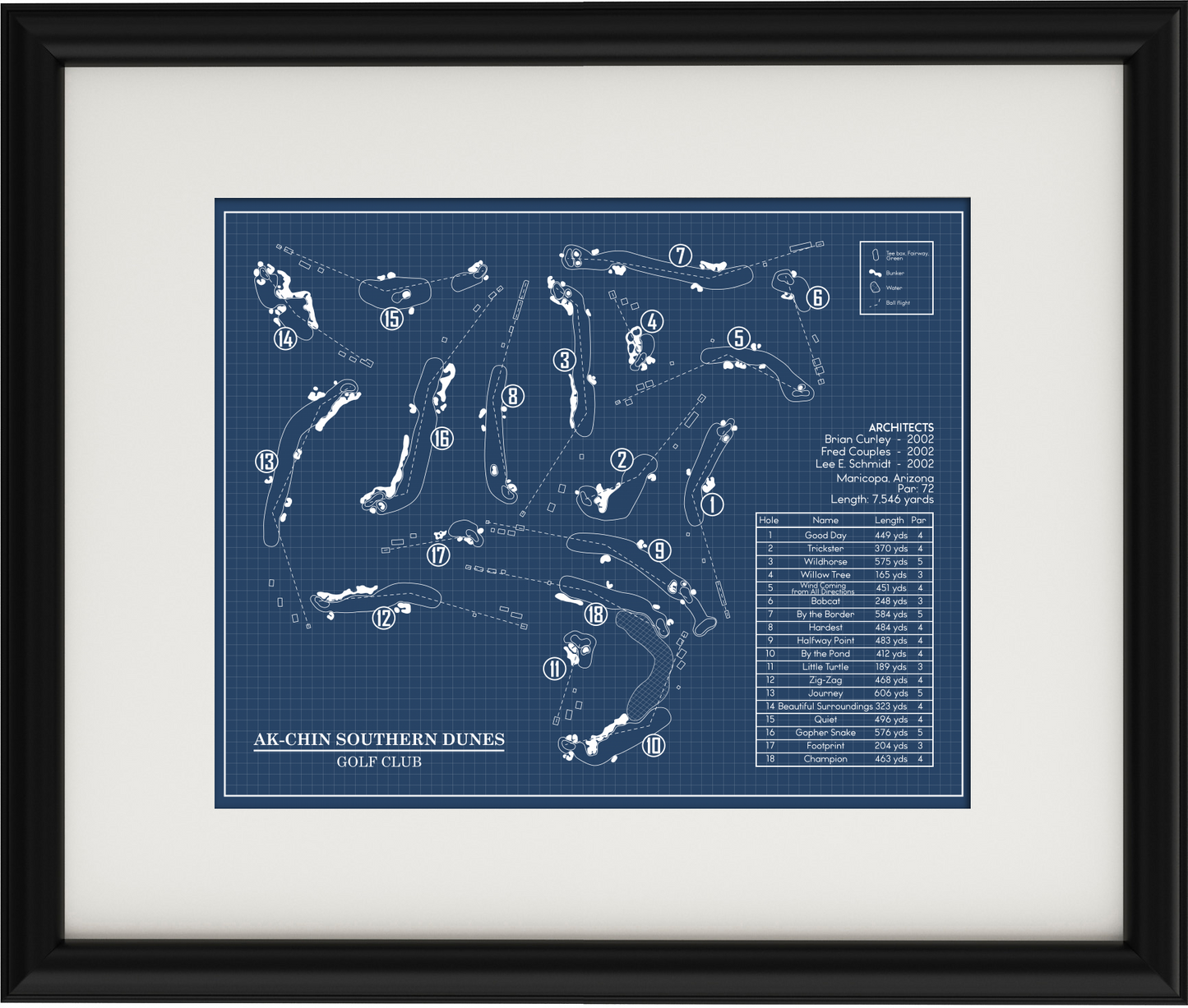 Ak-Chin Southern Dunes Golf Club Blueprint (Print)