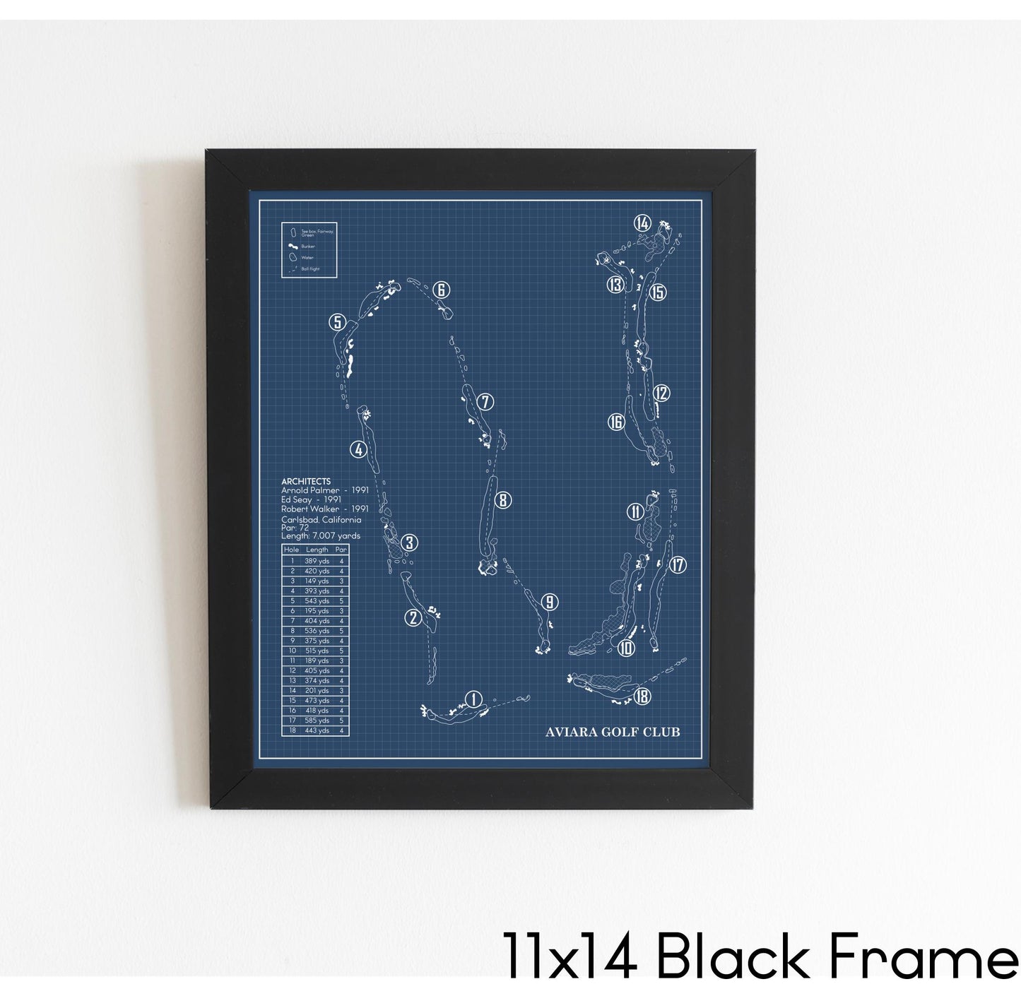 Aviara Golf Club Blueprint (Print)
