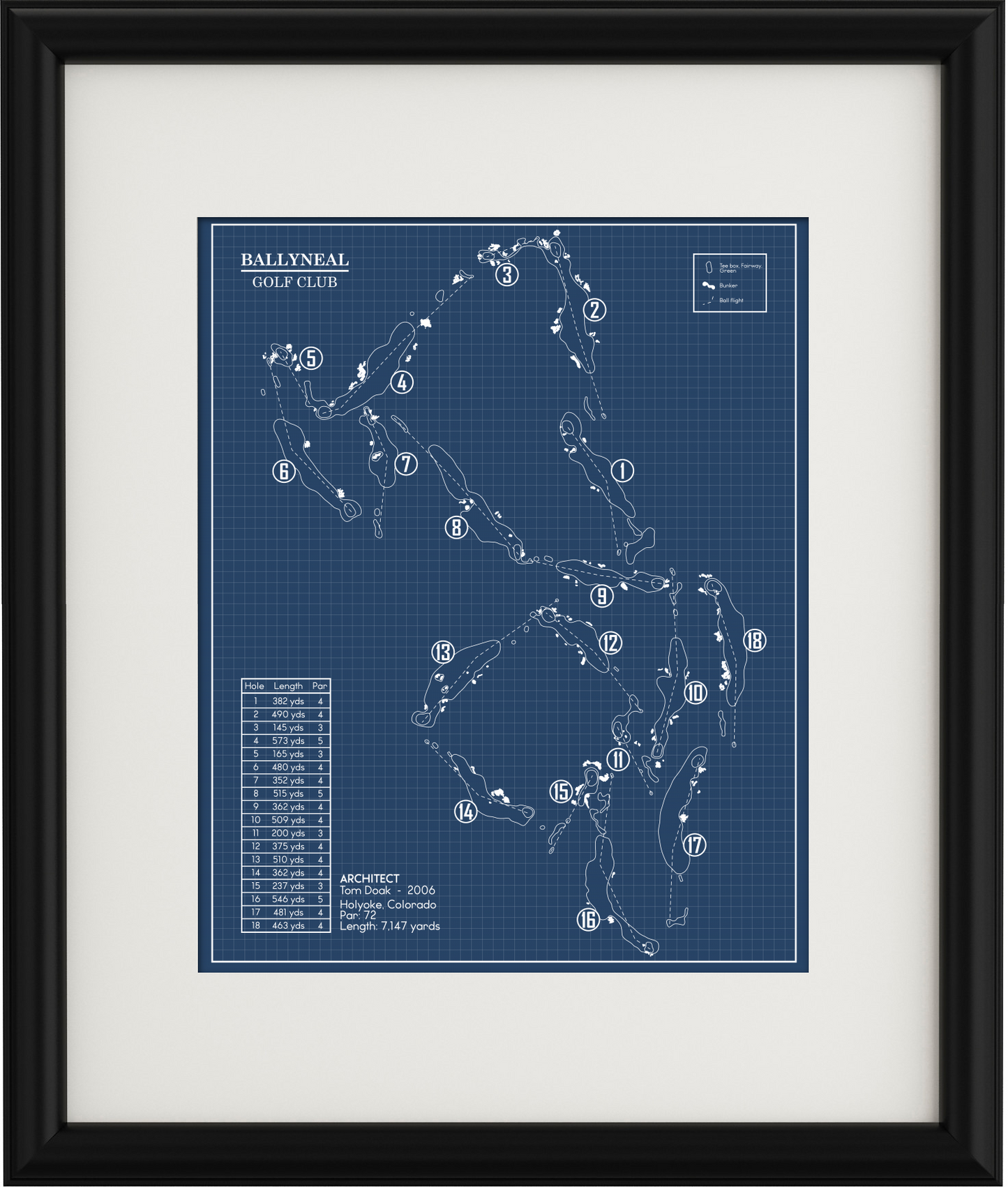 Ballyneal Golf Club Blueprint (Print)