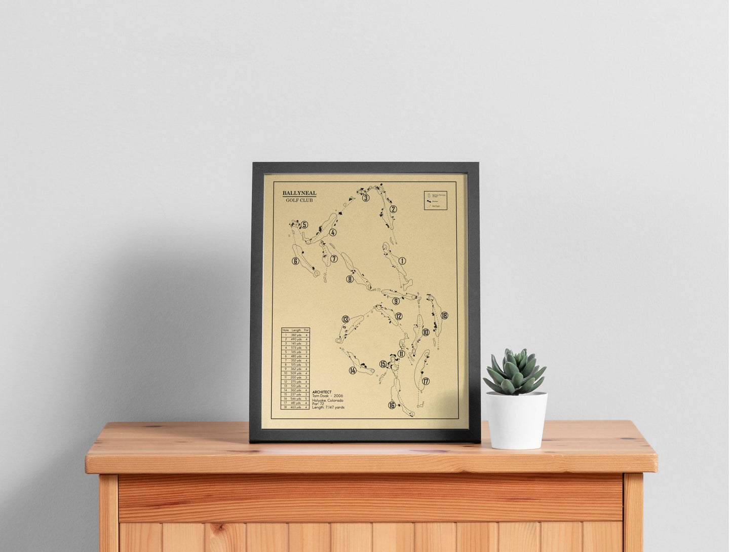 Ballyneal Golf Club Outline (Print)