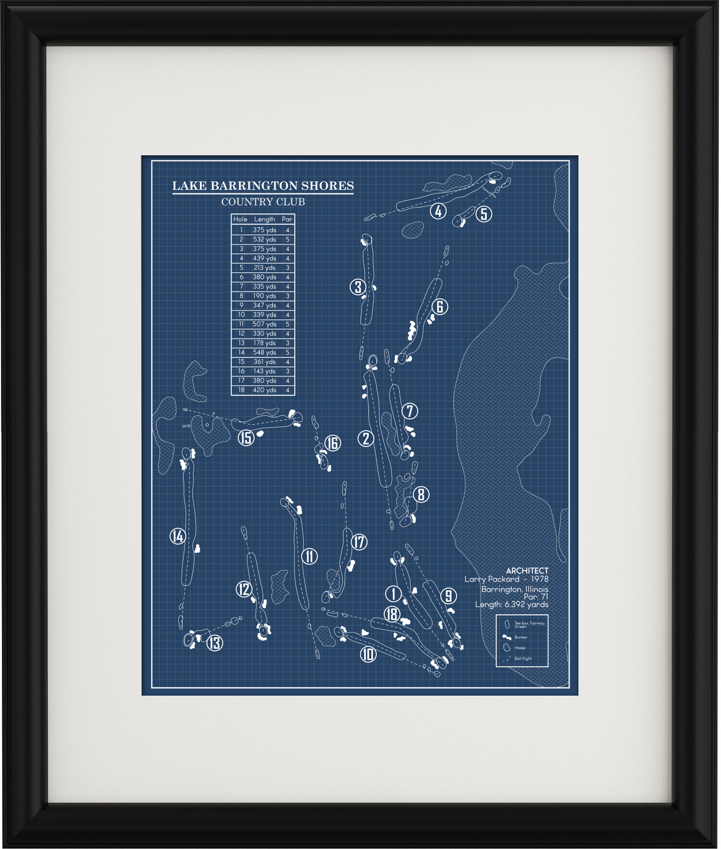 Lake Barrington Shores Country Club Blueprint (Print)