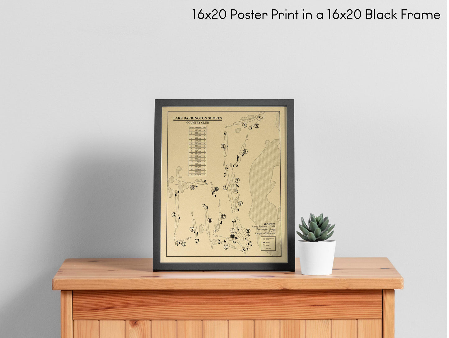 Lake Barrington Shores Country Club Outline (Print)