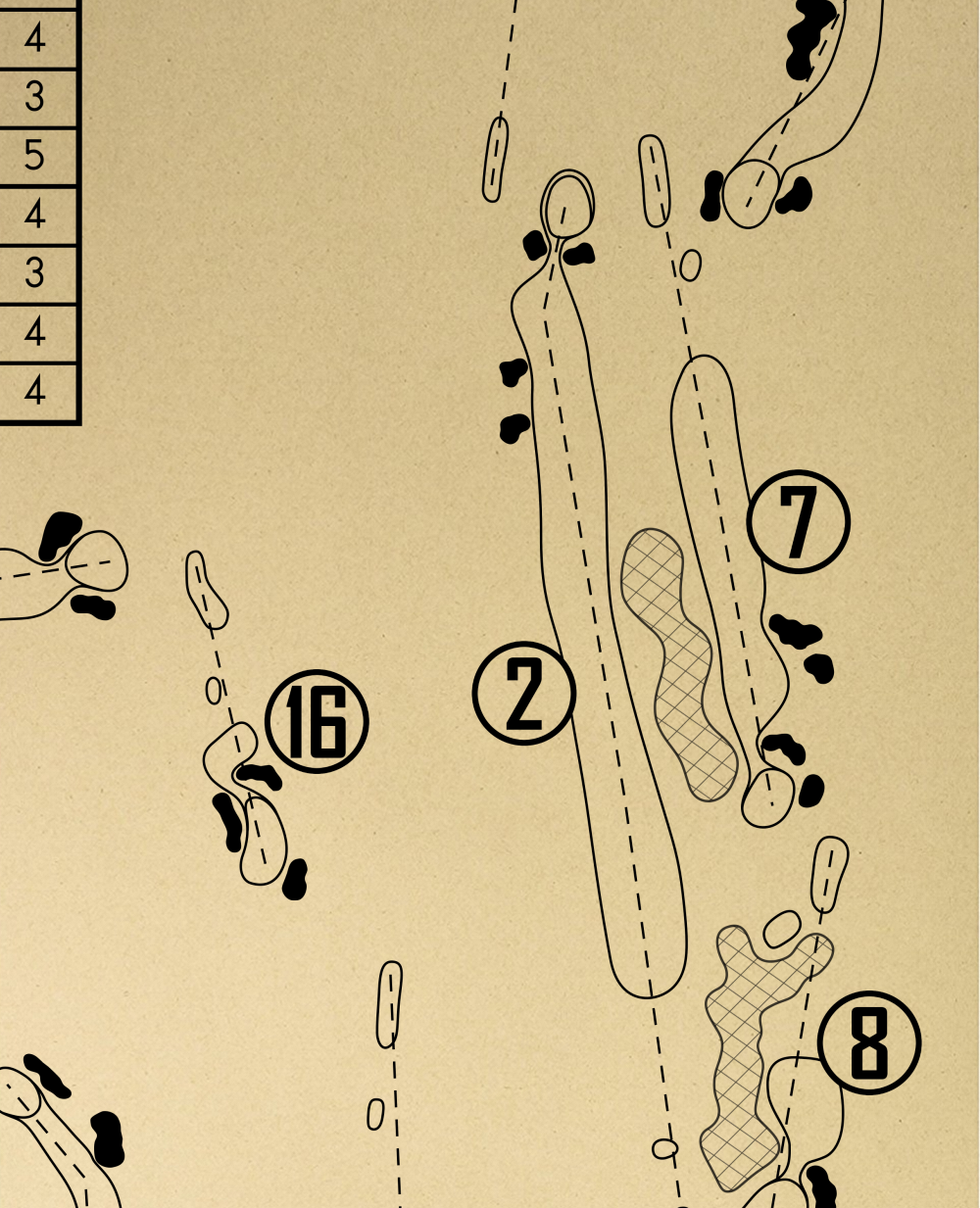 Lake Barrington Shores Country Club Outline (Print)