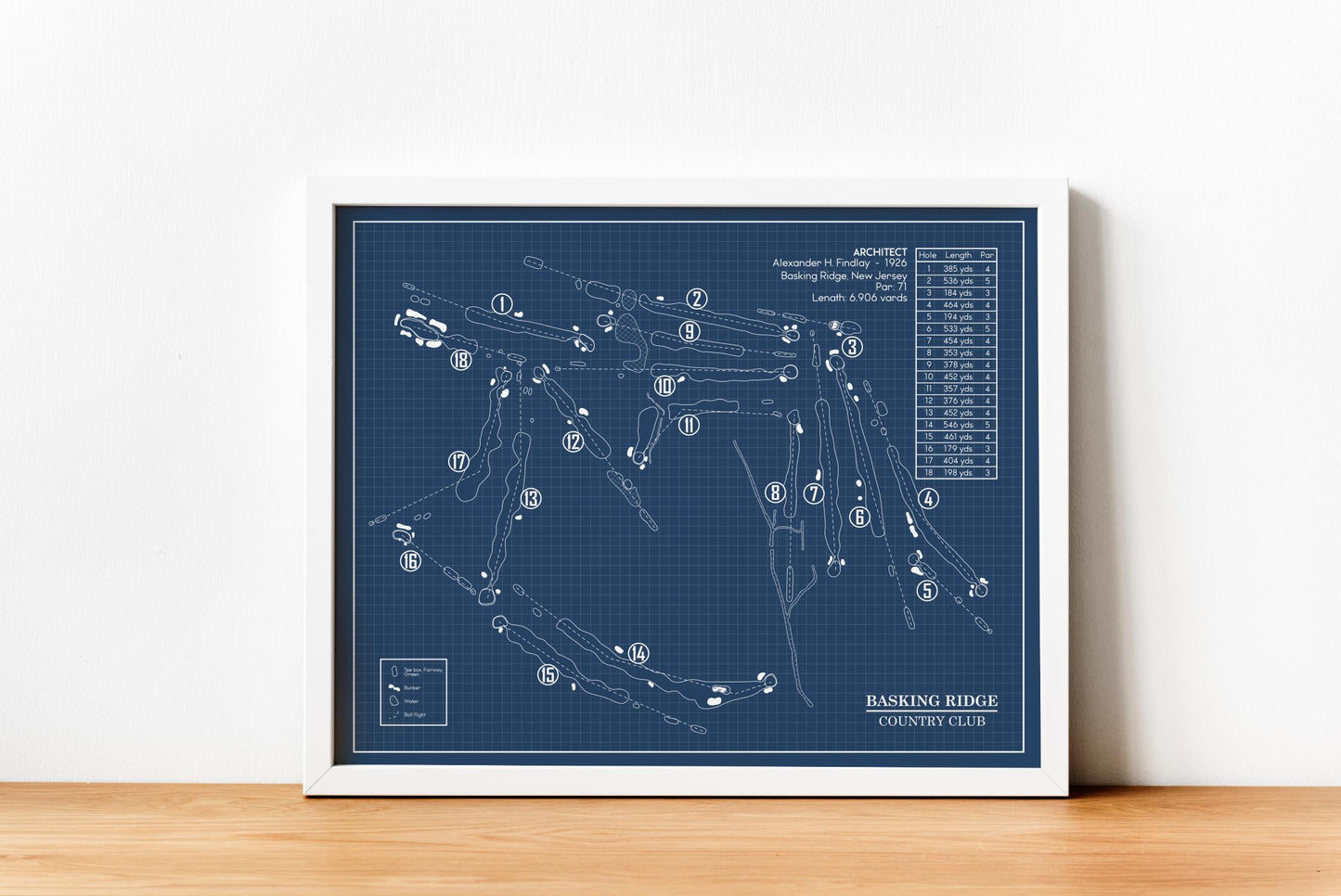 Basking Ridge Country Club Blueprint (Print)
