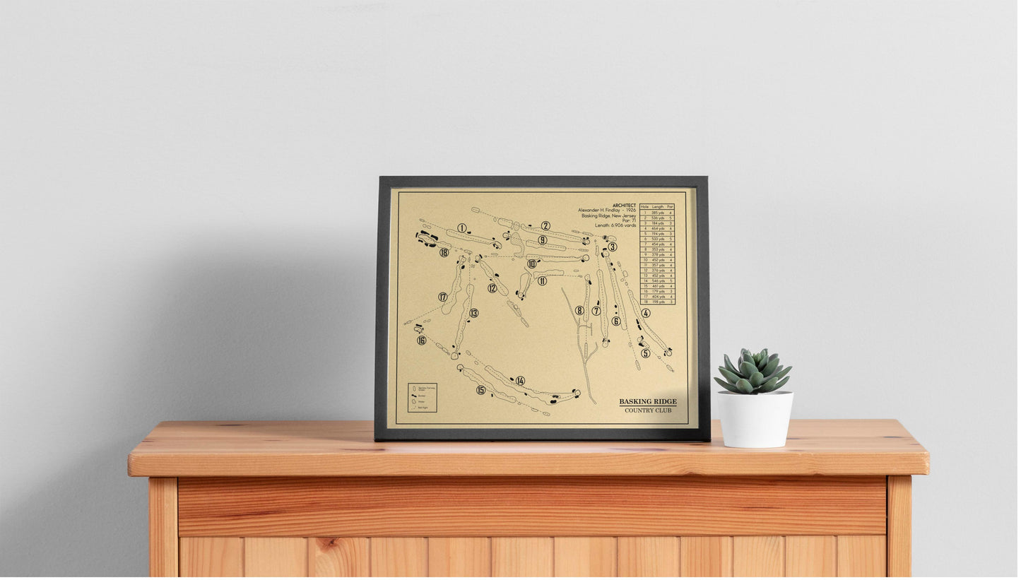 Basking Ridge Country Club Outline (Print)