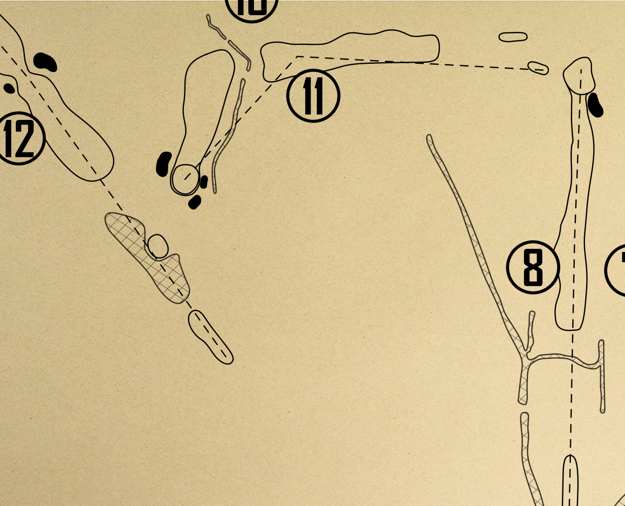 Basking Ridge Country Club Outline (Print)