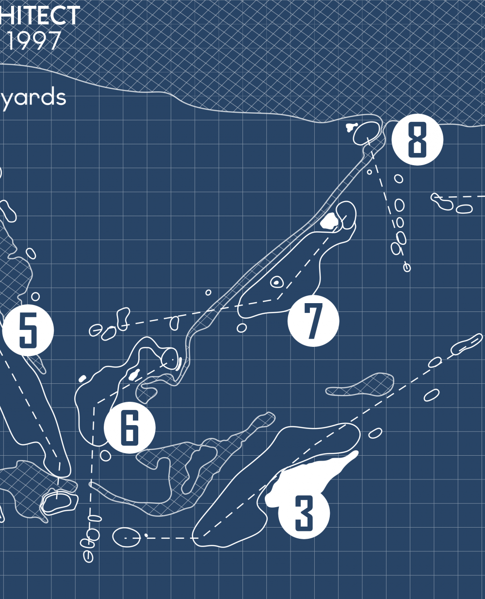 Bay Harbor Golf Club Blueprint (Print)