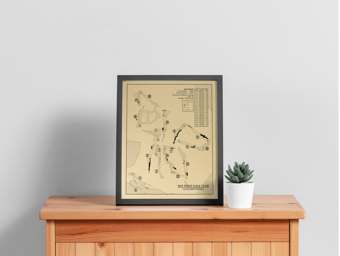 Bay Point Golf Club Nicklaus Course Outline (Print)