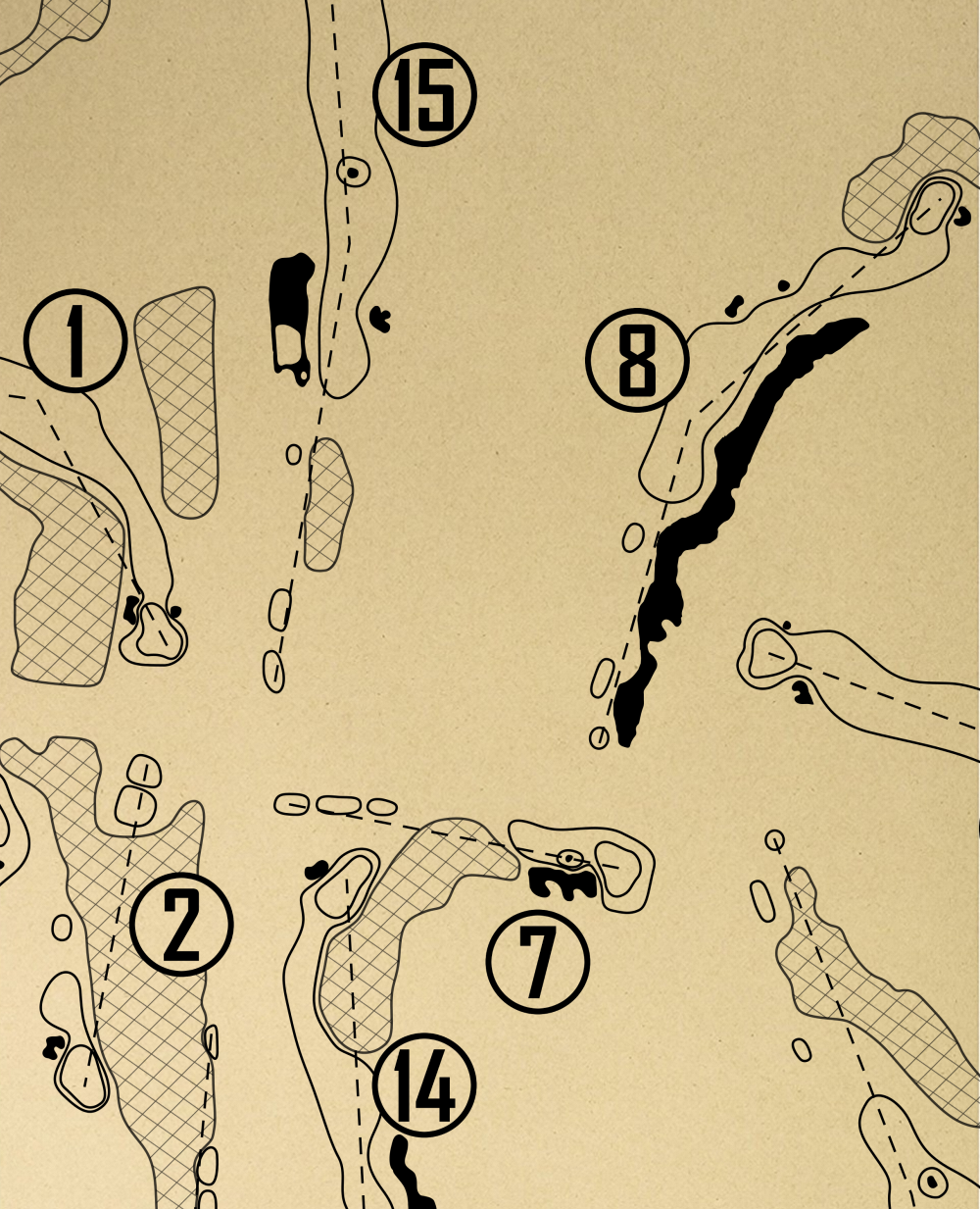 Bay Point Golf Club Nicklaus Course Outline (Print)