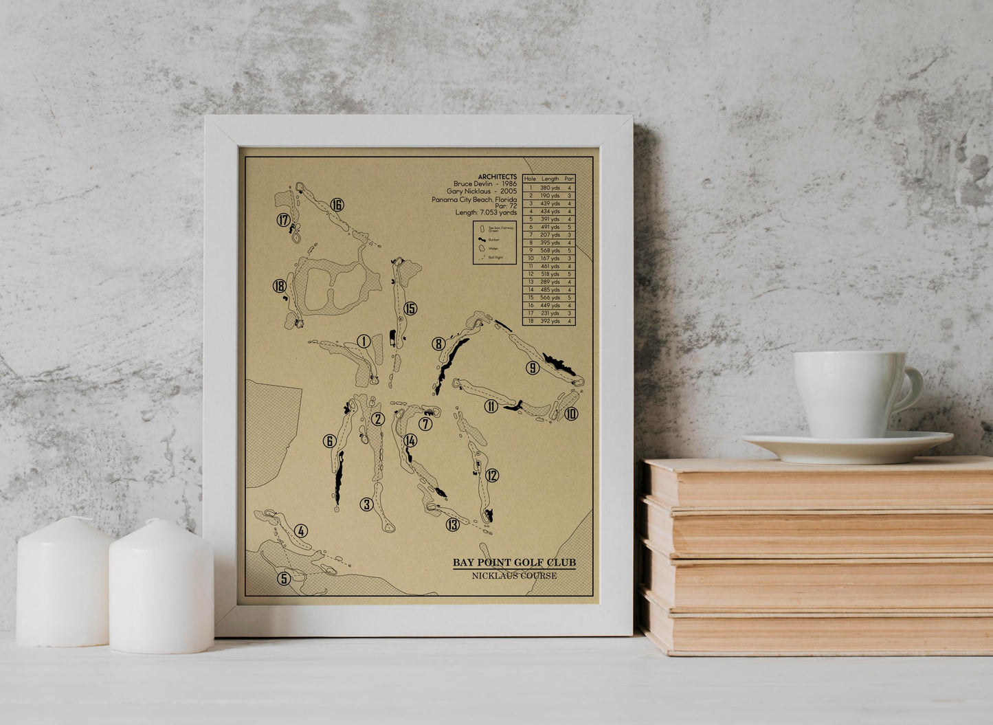 Bay Point Golf Club Nicklaus Course Outline (Print)
