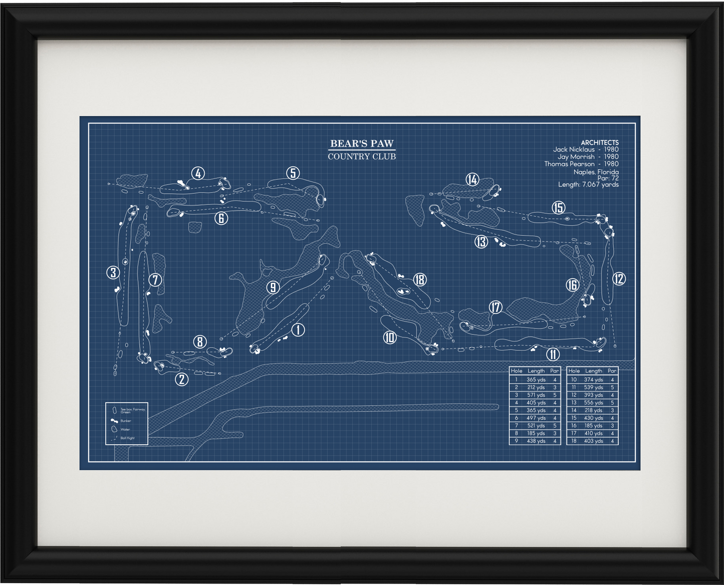 Bear's Paw Country Club Blueprint (Print)