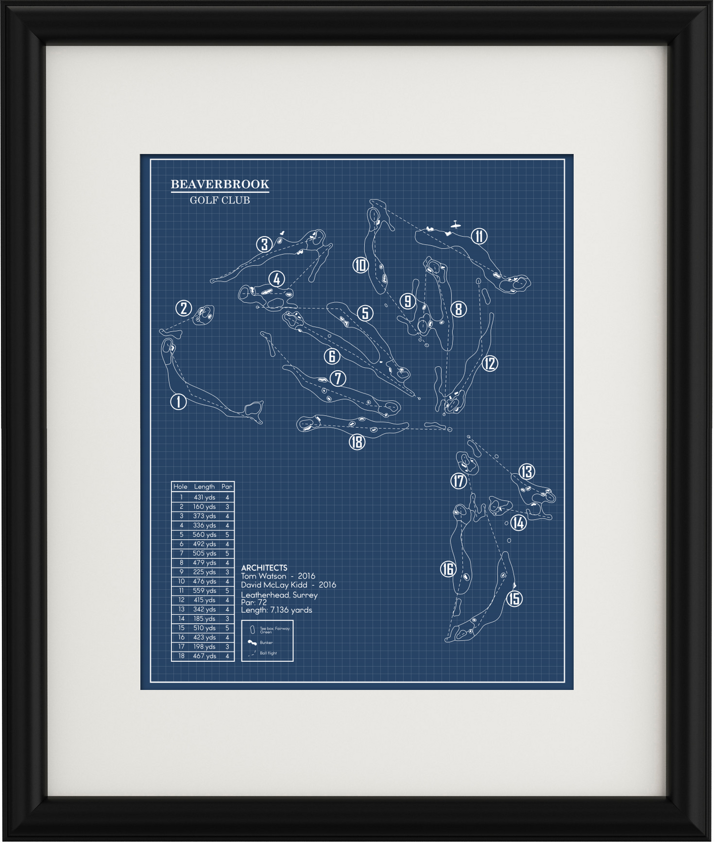 Beaverbrook Golf Club Blueprint (Print)