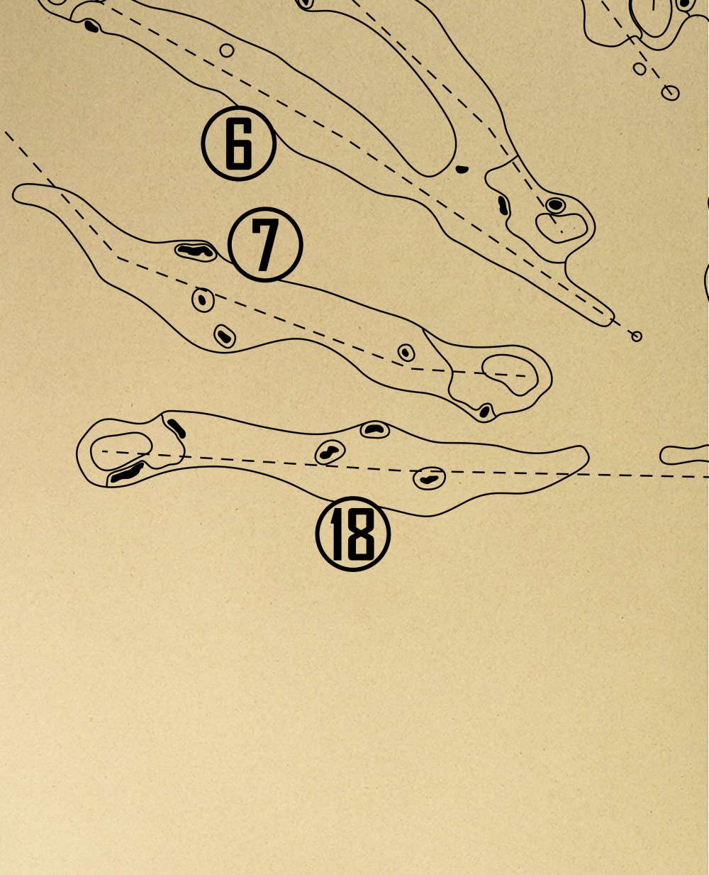 Beaverbrook Golf Club Outline (Print)