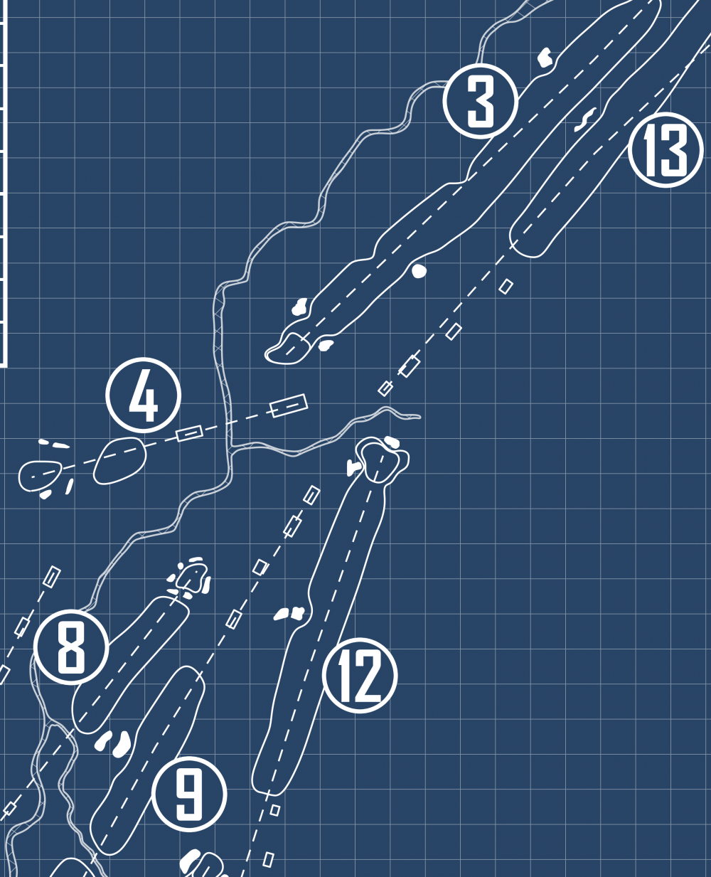 Omni Bedford Springs Resort Old Course Blueprint (Print)