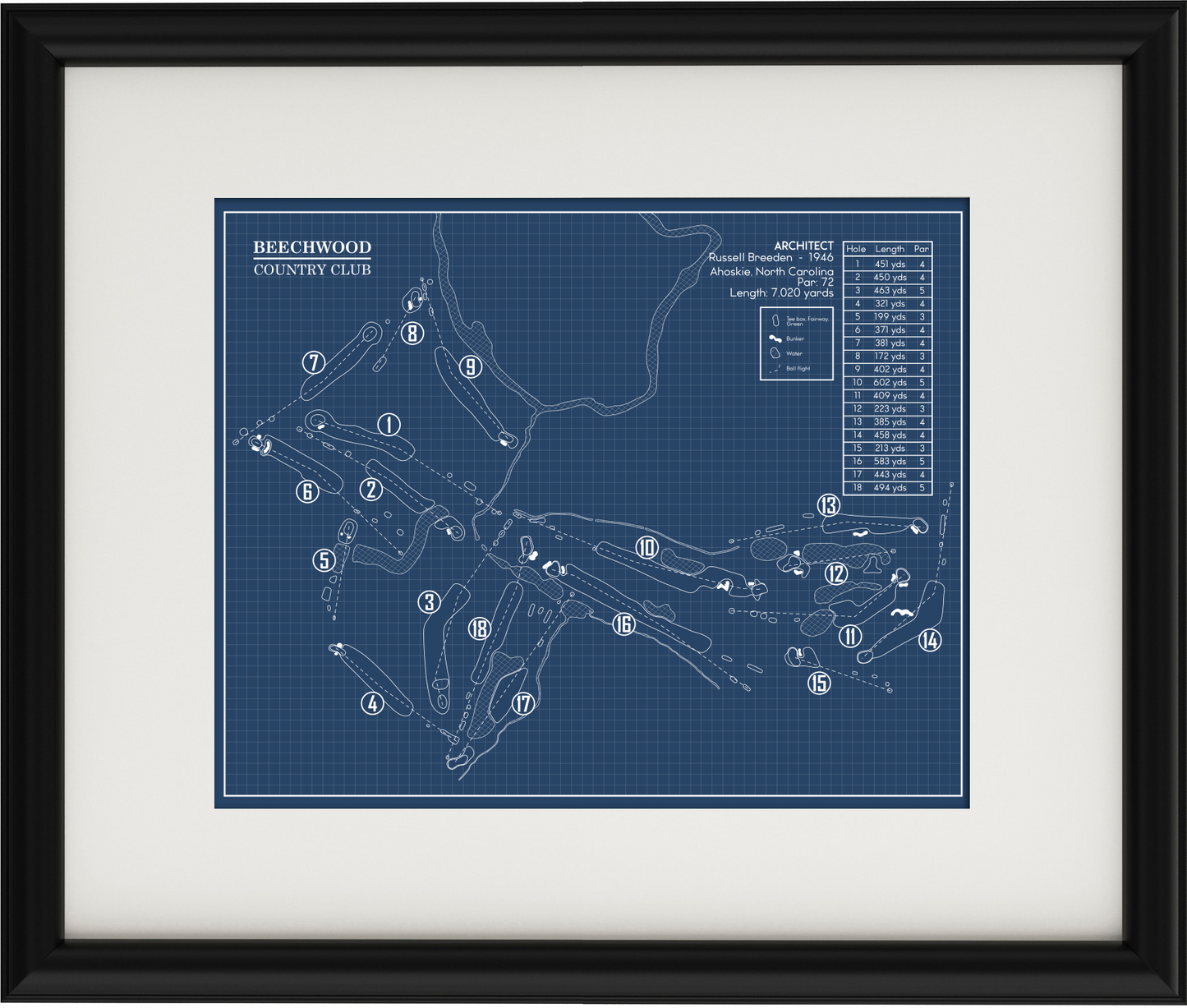 Beechwood Country Club Blueprint (Print)