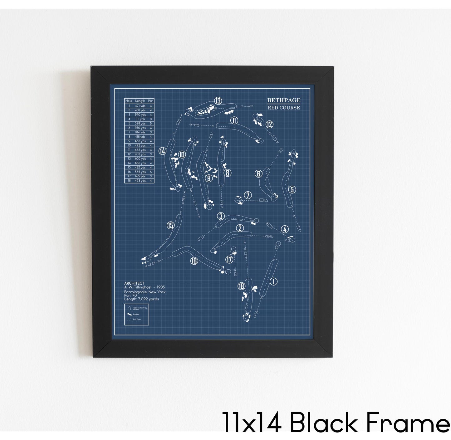Bethpage Red Course Blueprint (Print)