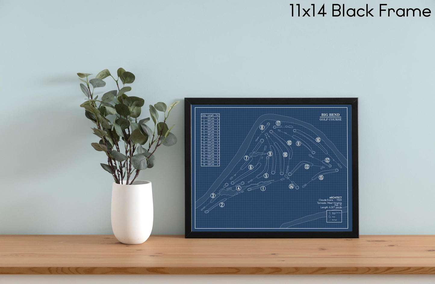 Big Bend Golf Course Blueprint (Print)