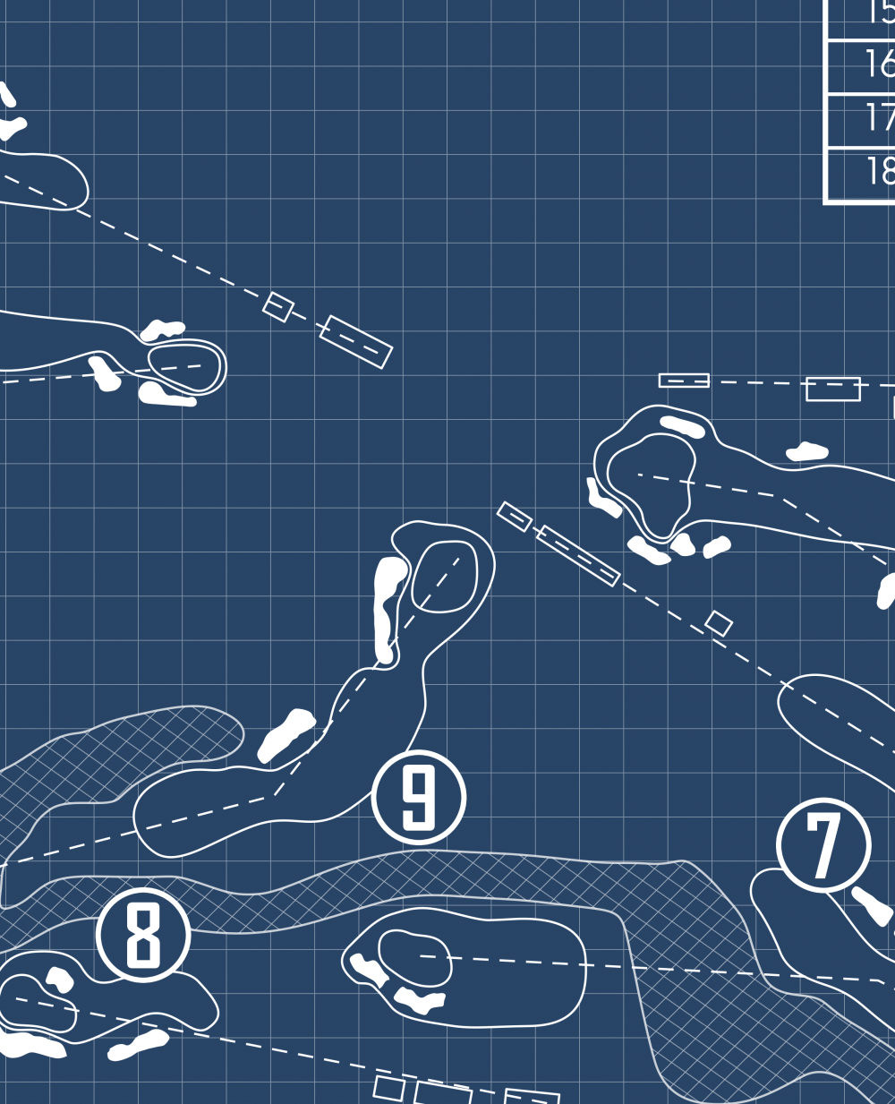The Biltmore Golf Course Blueprint (Print)