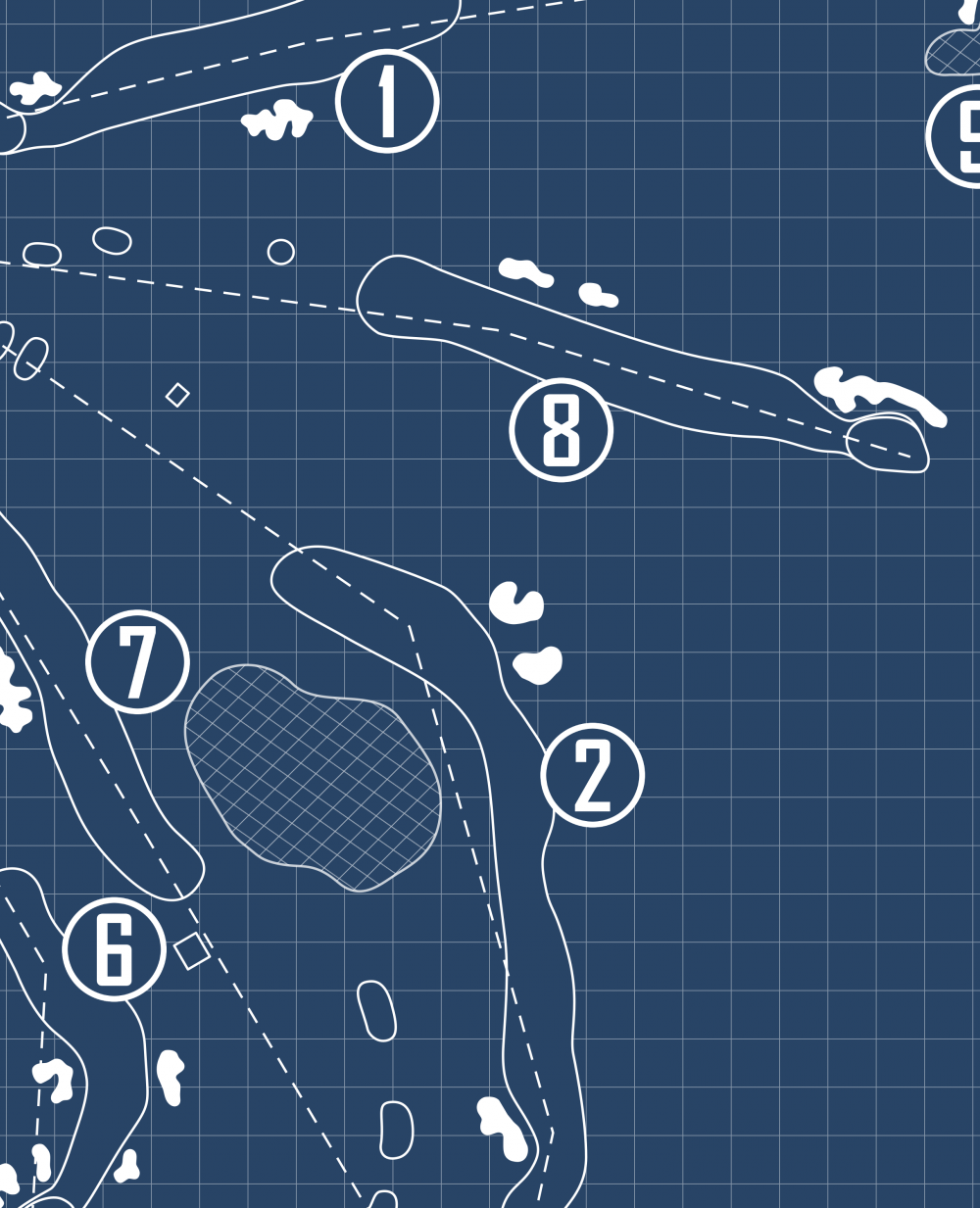 Birdsfoot Golf Club Blueprint (Print)
